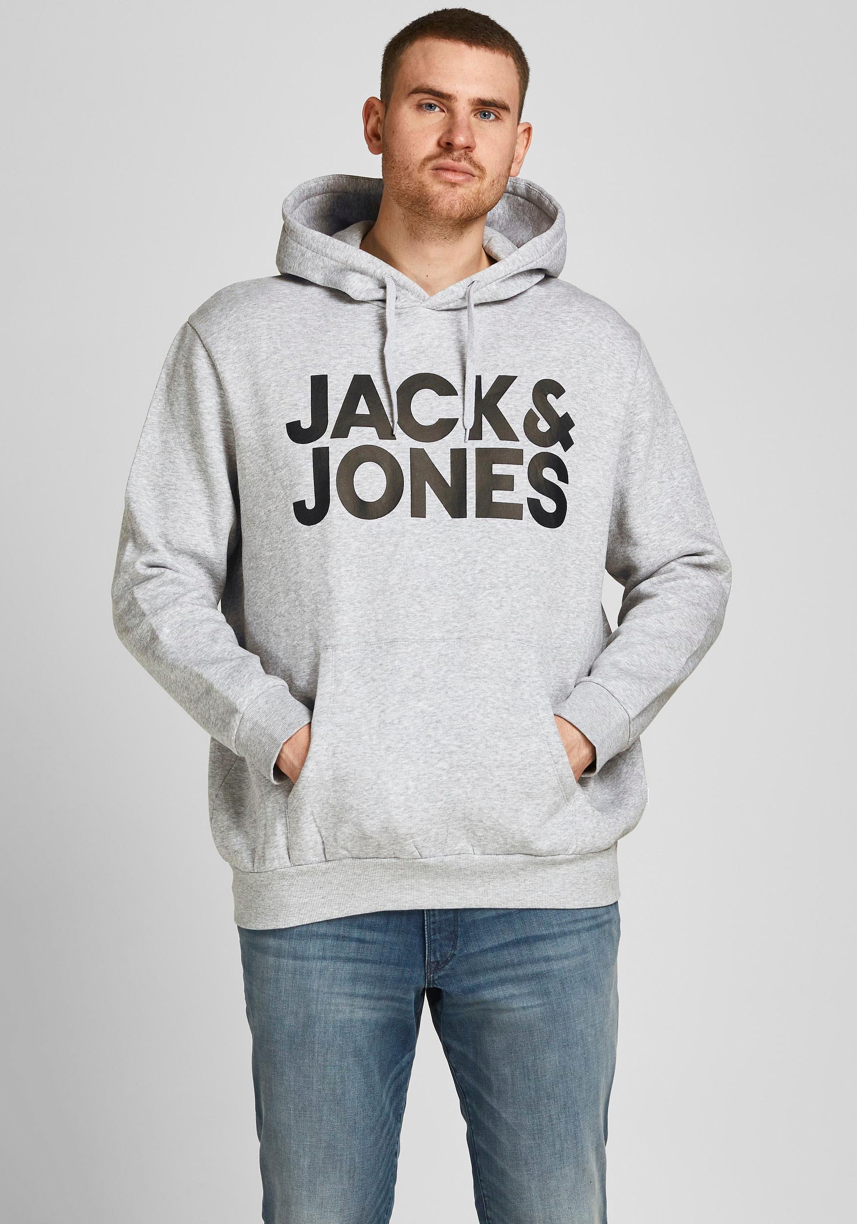 Jack & Jones PlusSize Kapuzensweatshirt »CORP LOGO SWEAT HOOD«, Bis Größe 6XL