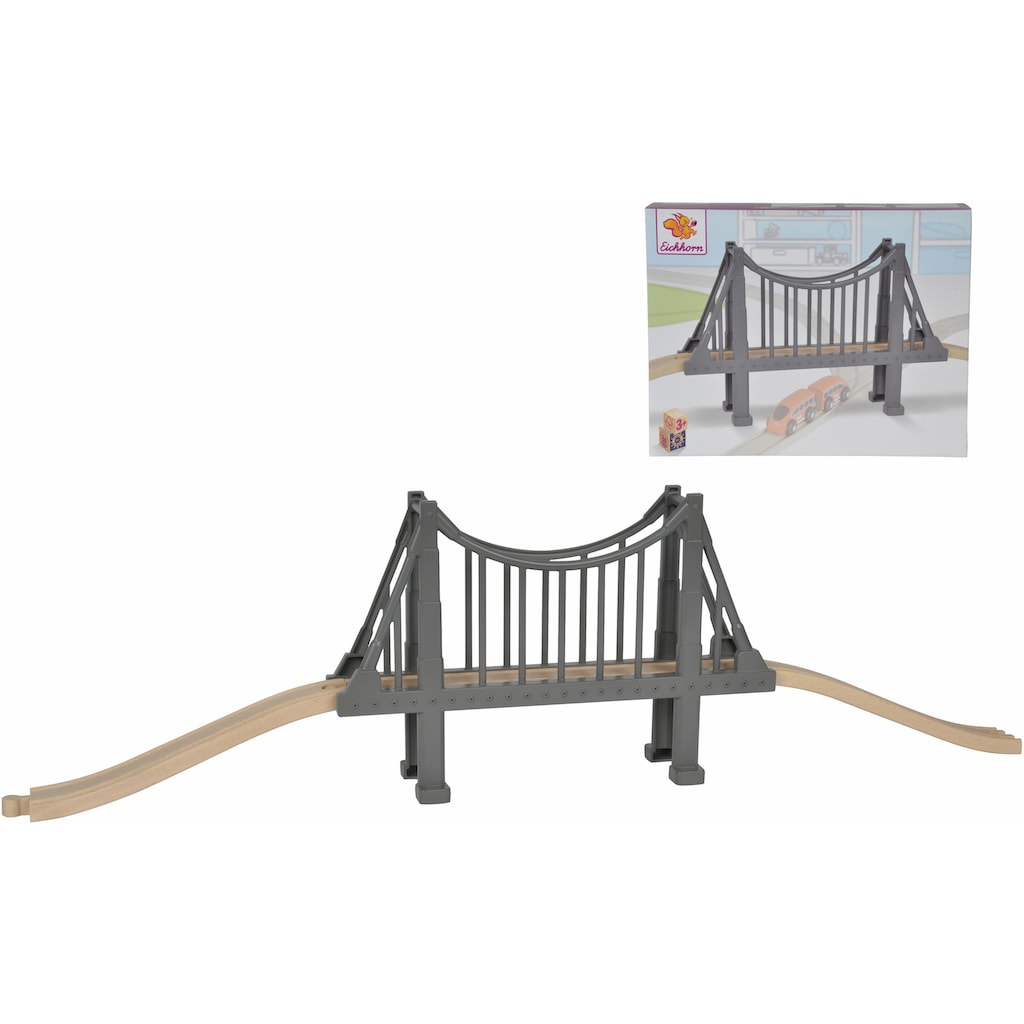 Eichhorn Spielzeugeisenbahn-Brücke »Holzspielzeug, Schienenbahnset Hängebrücke, 3-tlg.«, Made in Europe, FSC®- schützt Wald - weltweit