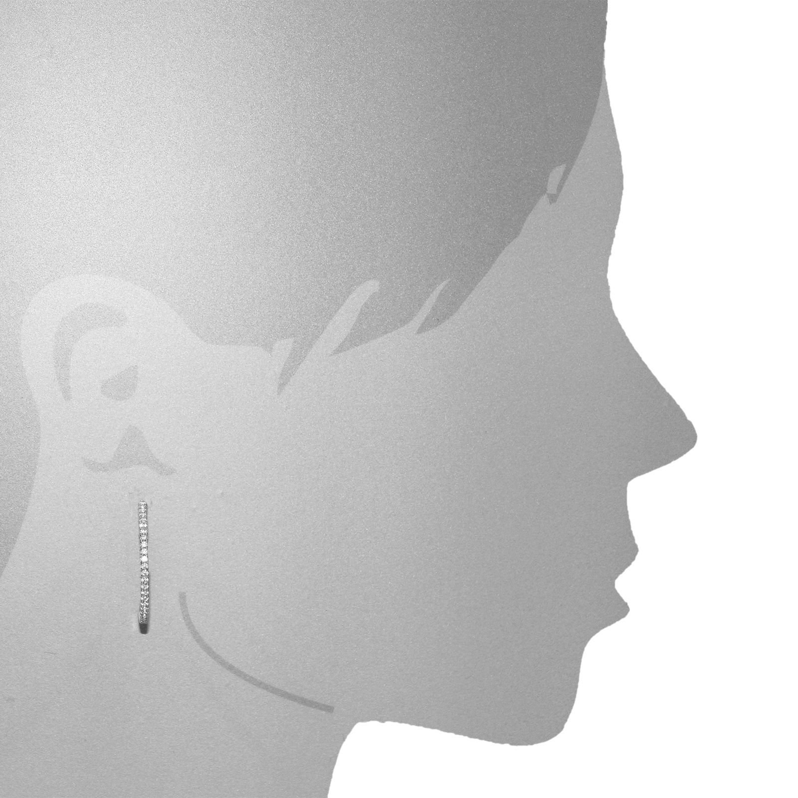 OSTSEE-SCHMUCK Klappcreolen »- Simone 30 mm - Silber 925/000 - Zirkonia«