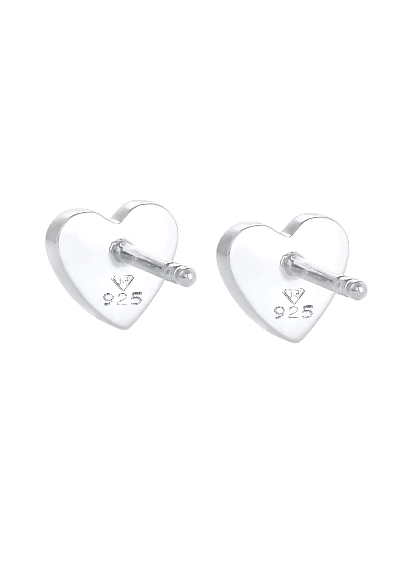 Elli Paar Ohrstecker »Ohrringe Kinder Stecker Herz Liebe Basic 925 Silber«