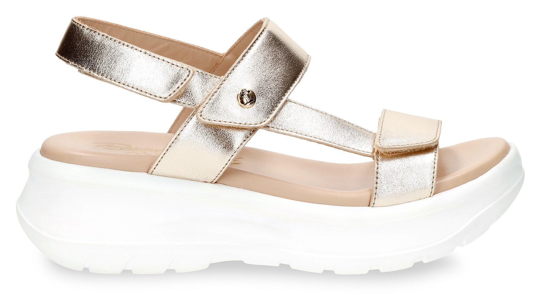 Panama Jack Plateausandale »Noor Shine«, Sommerschuh, Klettschuh, Sandalette mit heller Laufsohle