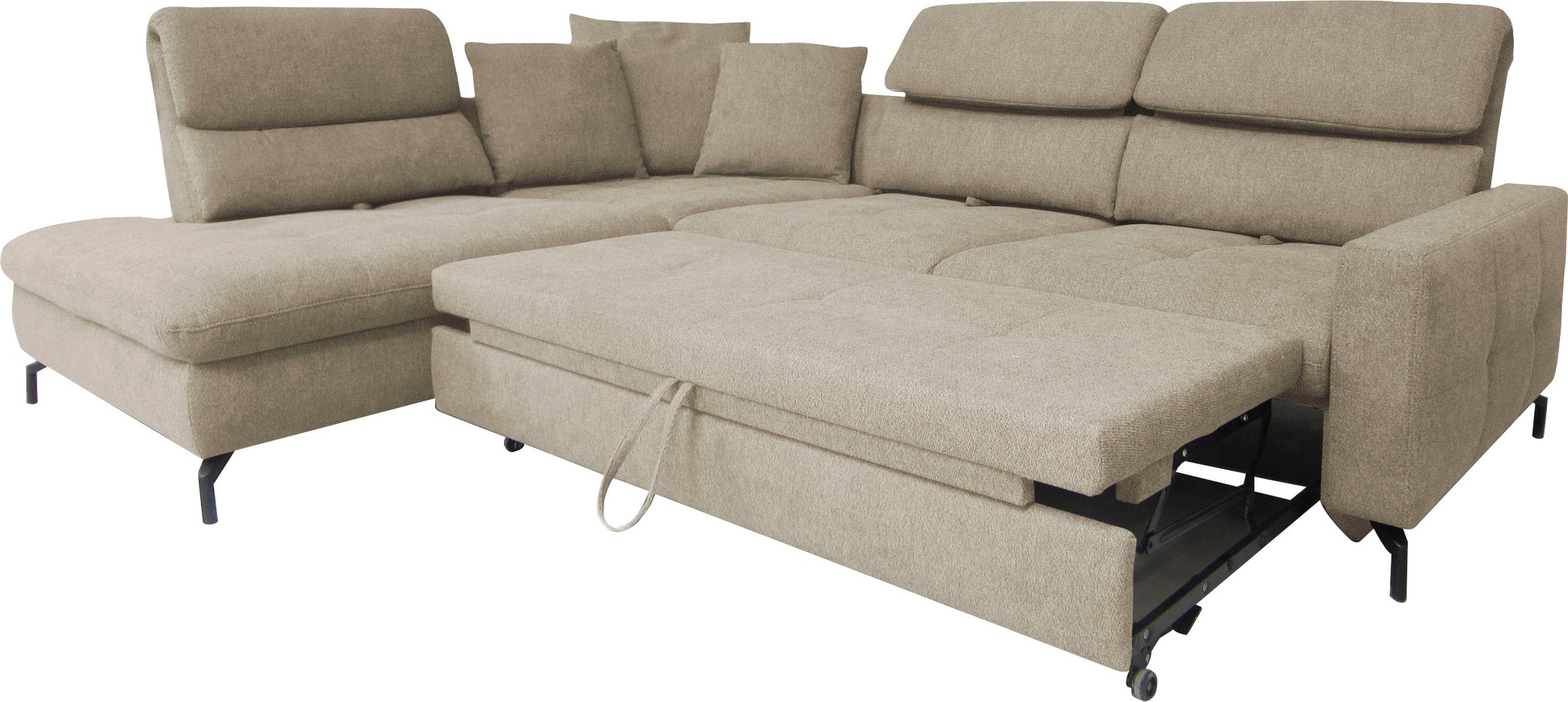 alina Ecksofa »Louis«, Breite 286 cm, Rückenlehnenverstellung, wahlweise mit Bettfunktion