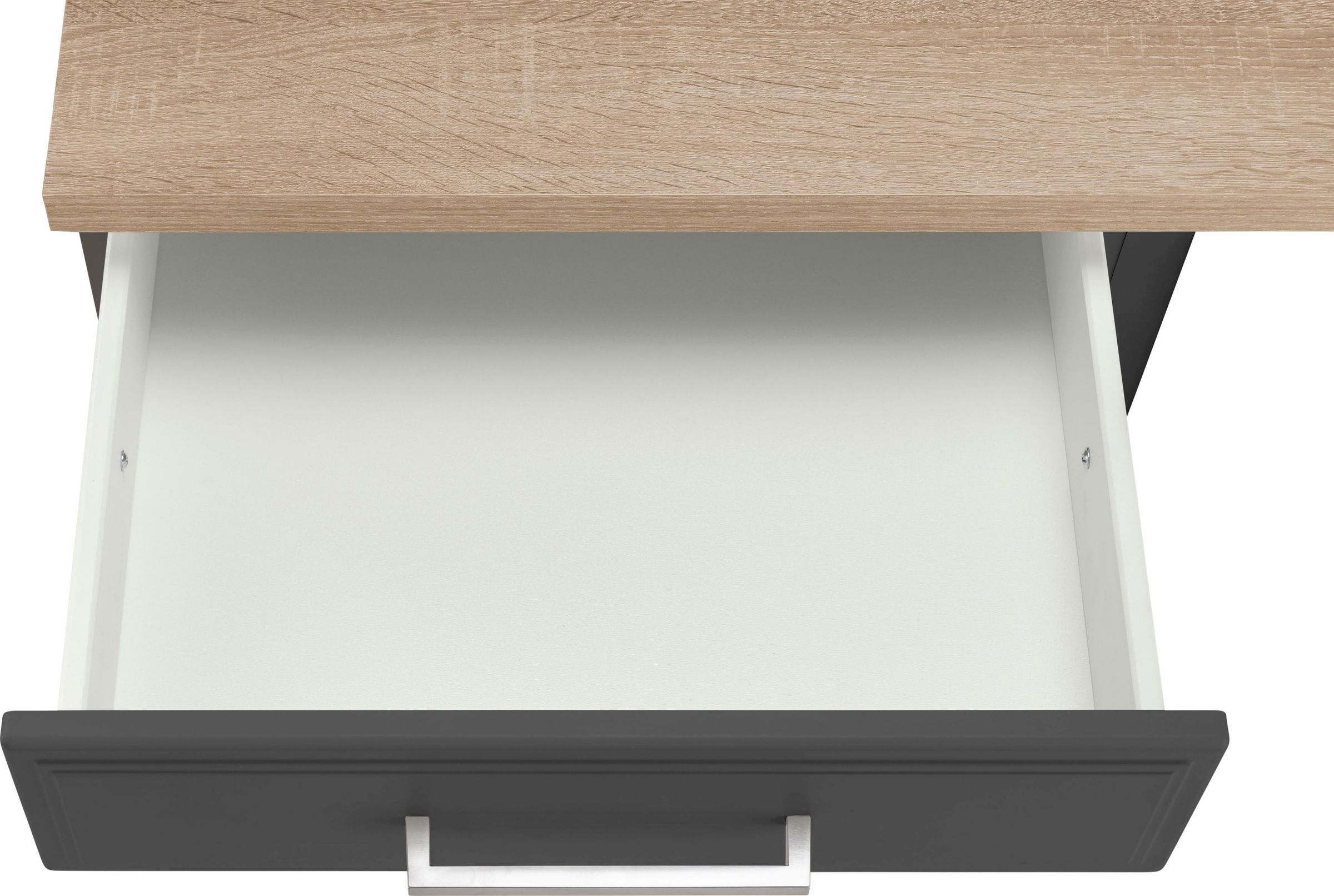 KOCHSTATION Küchenzeile »KS-Stockholm«, Breite 310 cm, mit hochwertigen MDF Fronten im Landhaus-Stil