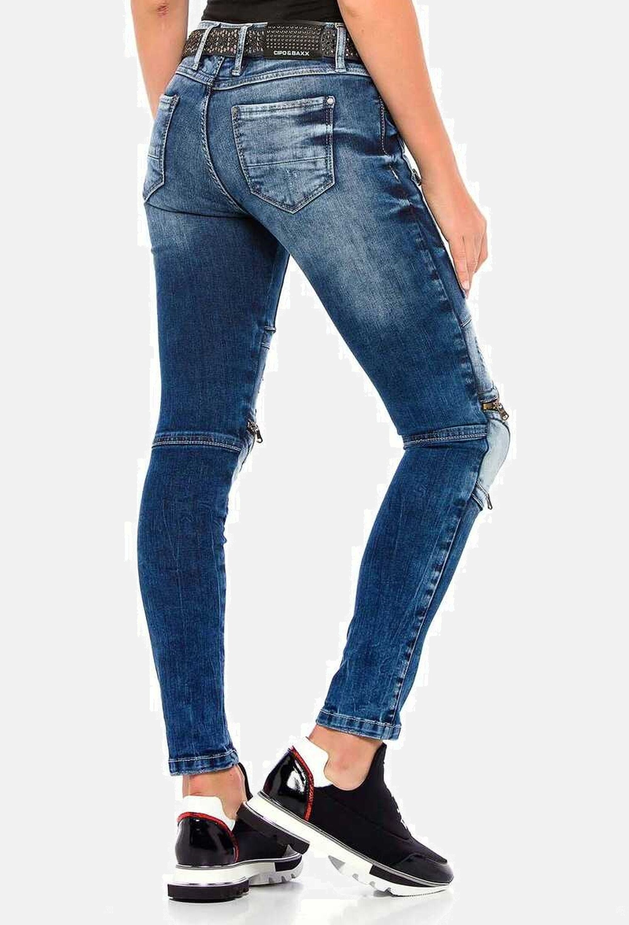 Cipo & Baxx 5-Pocket-Jeans »Cipo & Baxx Jeans« mit vielen Applikationen, WD377
