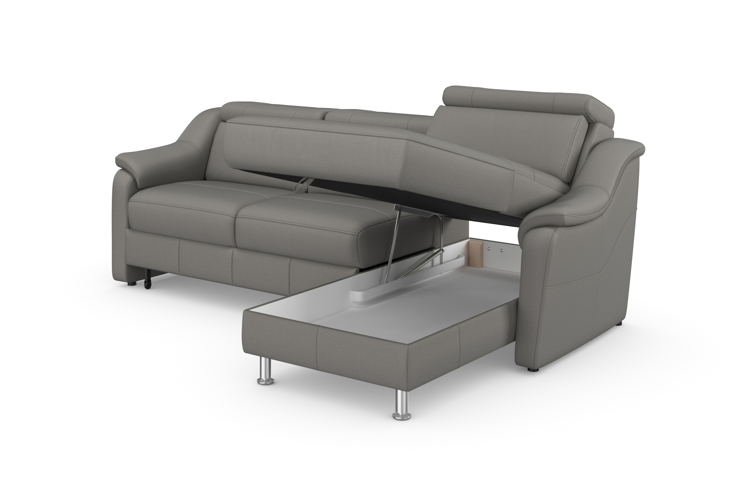 sit&more Ecksofa »Freetown L-Form«, inklusive Kopfteilverstellung und komfortablem Federkern