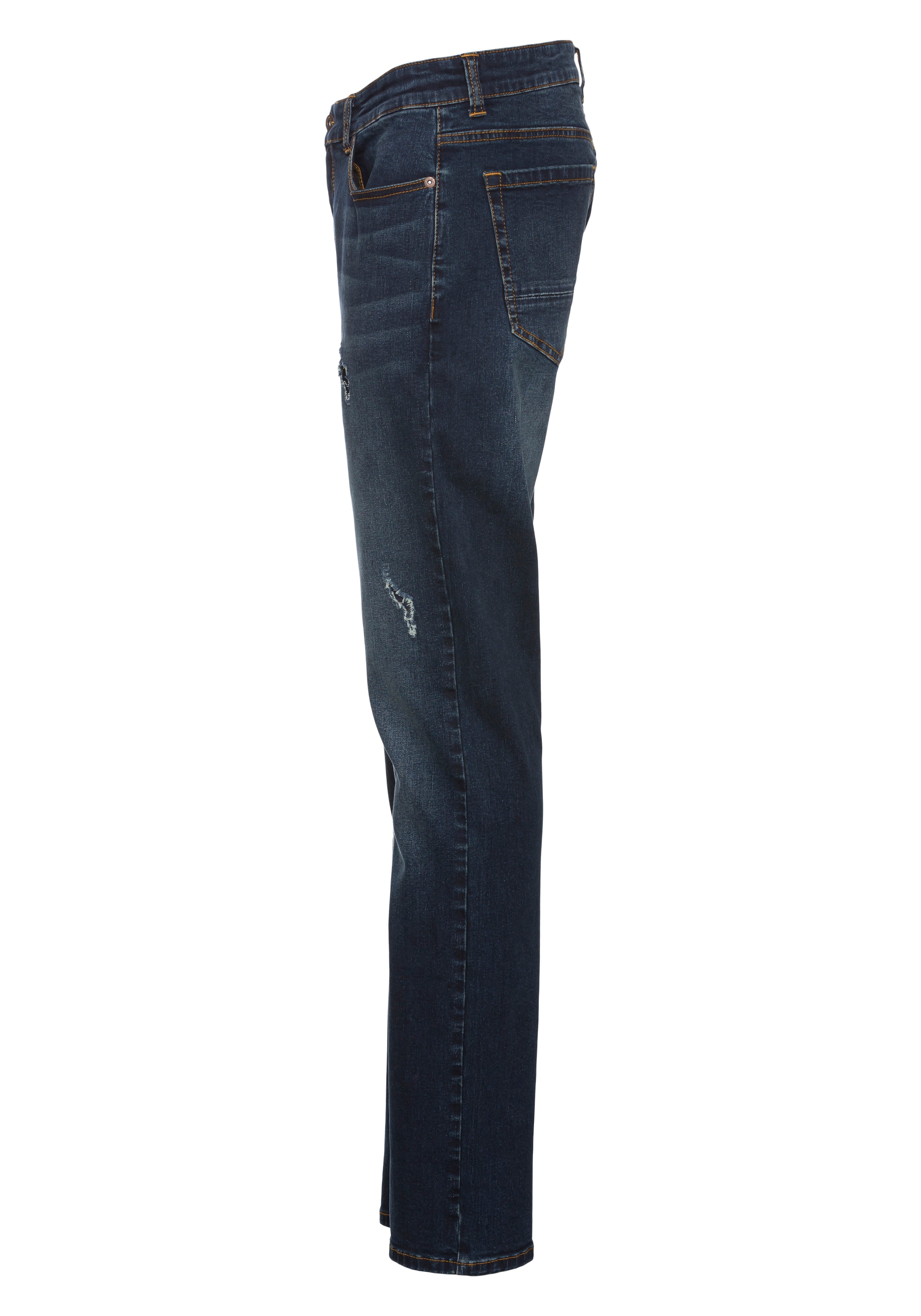Bruno Banani Straight-Jeans »Hutch«, gerade Beinform, teilweise mit modischen Destroyed-Effekten