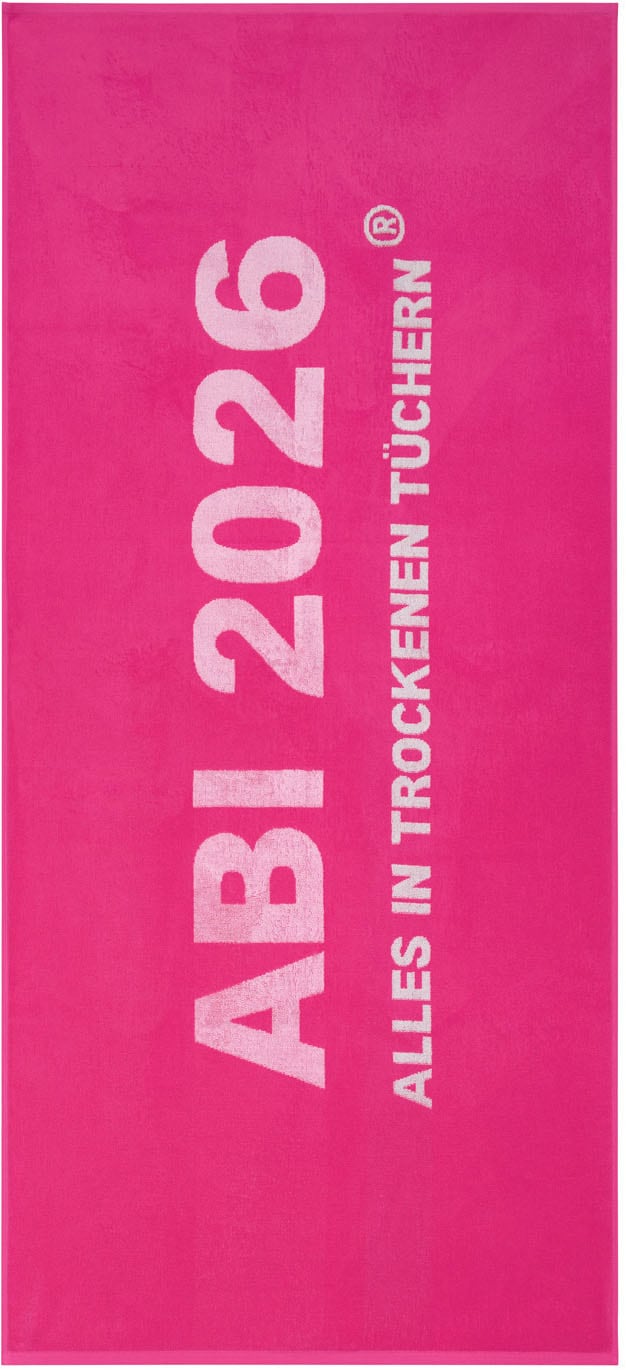 Egeria Strandtuch "ABI 2026" 75x180 cm, "ABI 2025-Alles in trockenen Tüchern"