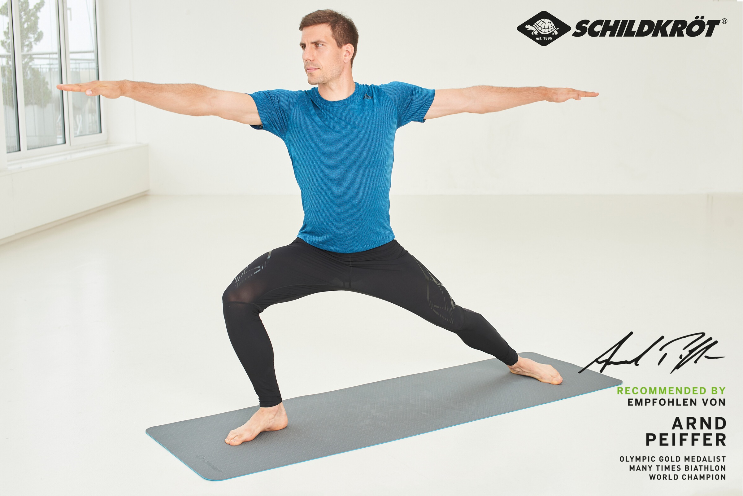 Schildkröt Yogamatte »Yogamatte 4mm BICOLOR - Petrol/Anthrazit« Inkl. Tasche mit Kordelzug / PVC frei