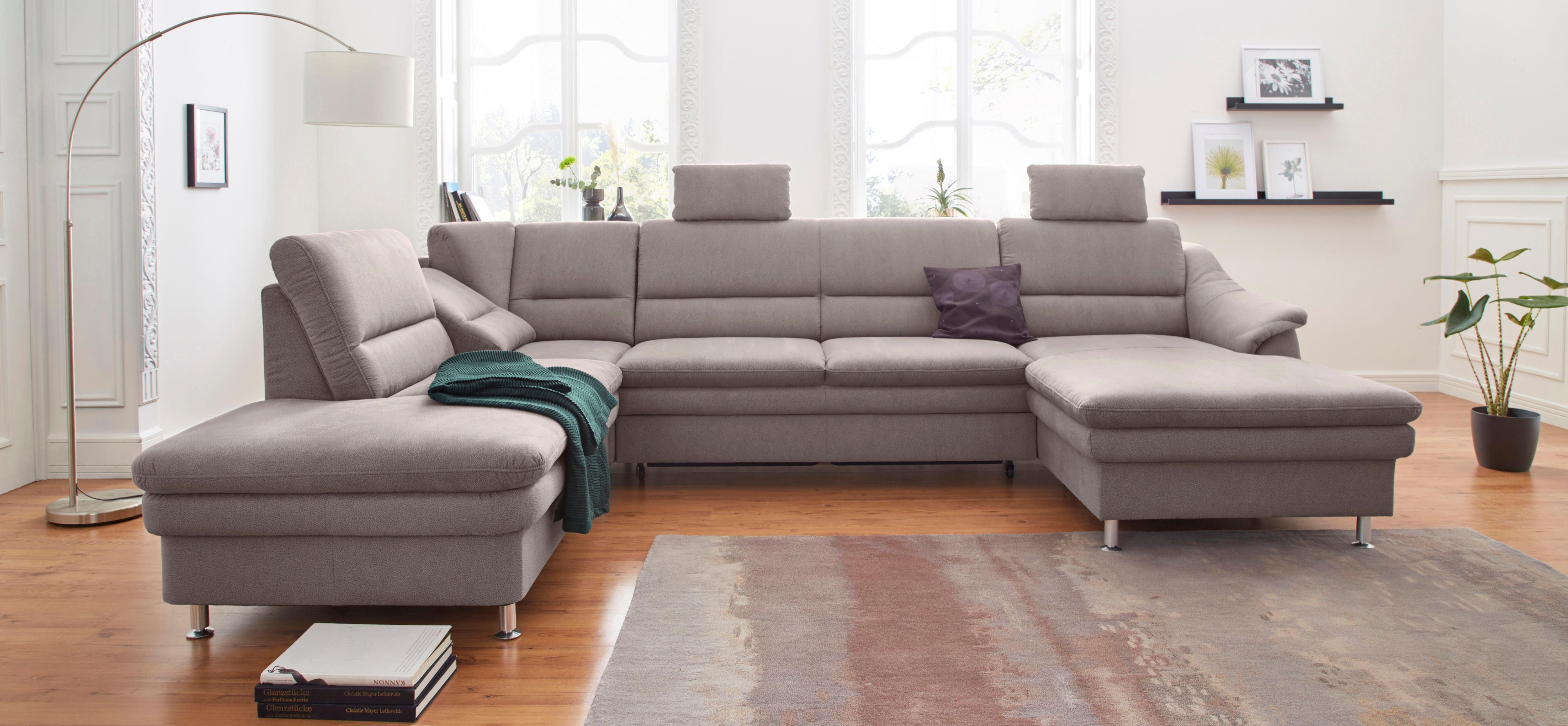 sit&more Wohnlandschaft "Cardoso U-Form" mit Federkern und Kopfstützen, mit Schlaffunktion und Relaxfunktion