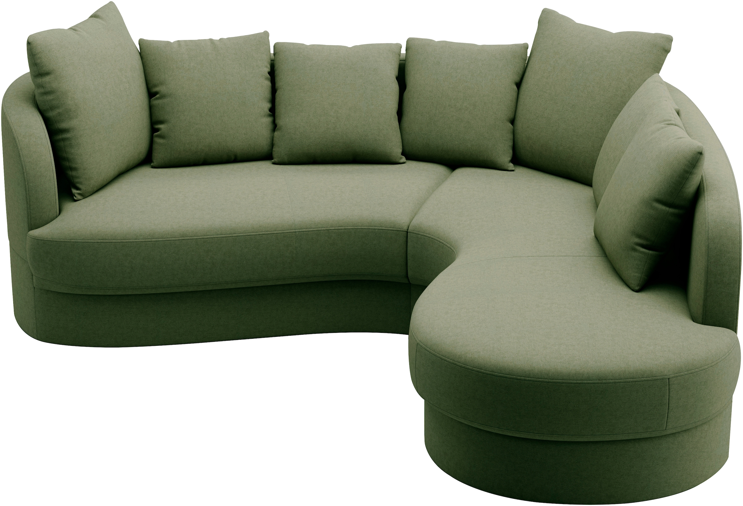 sit&more Ecksofa »Samba L-Form« moderne organische Form, inkl. 7 loser Rückenkissen