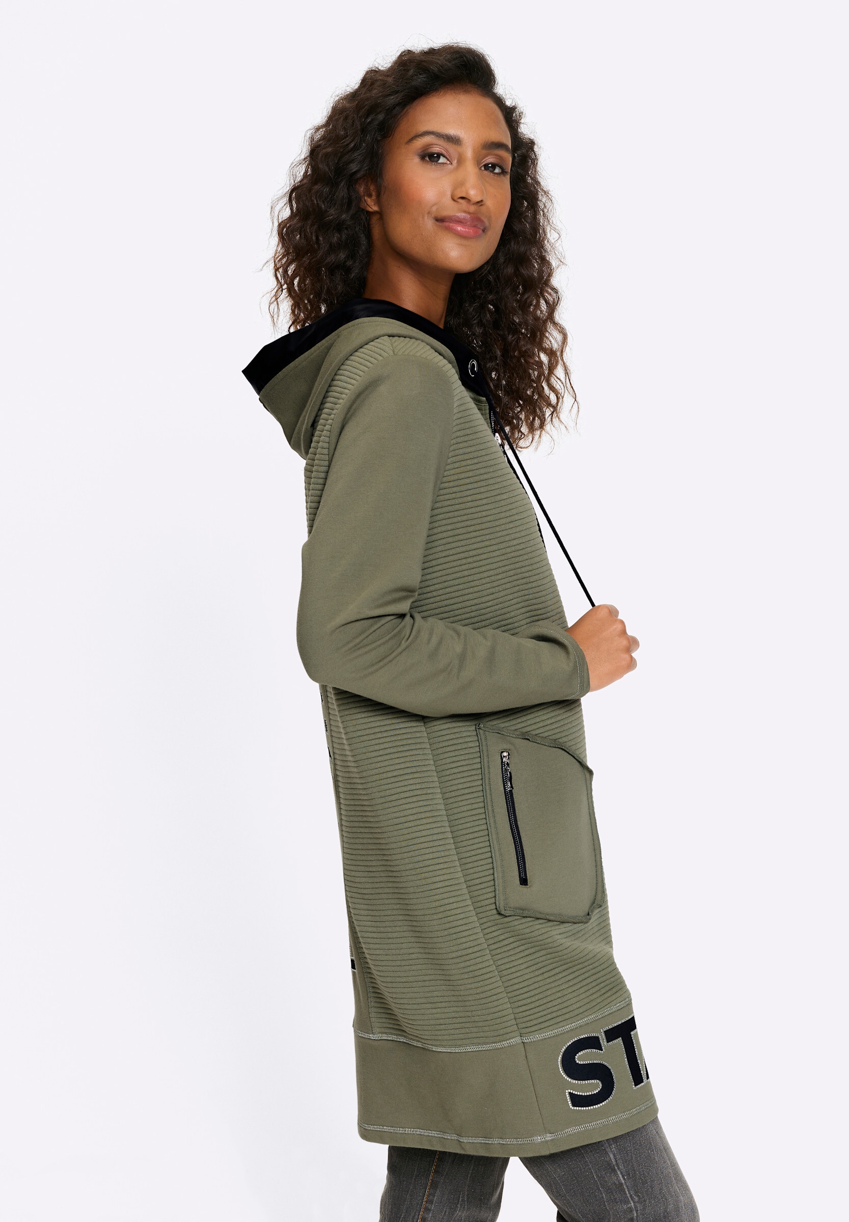 heine Shirtjacke »Shirtjacke Shirtjacke mit 2-Wege-Zipper«
