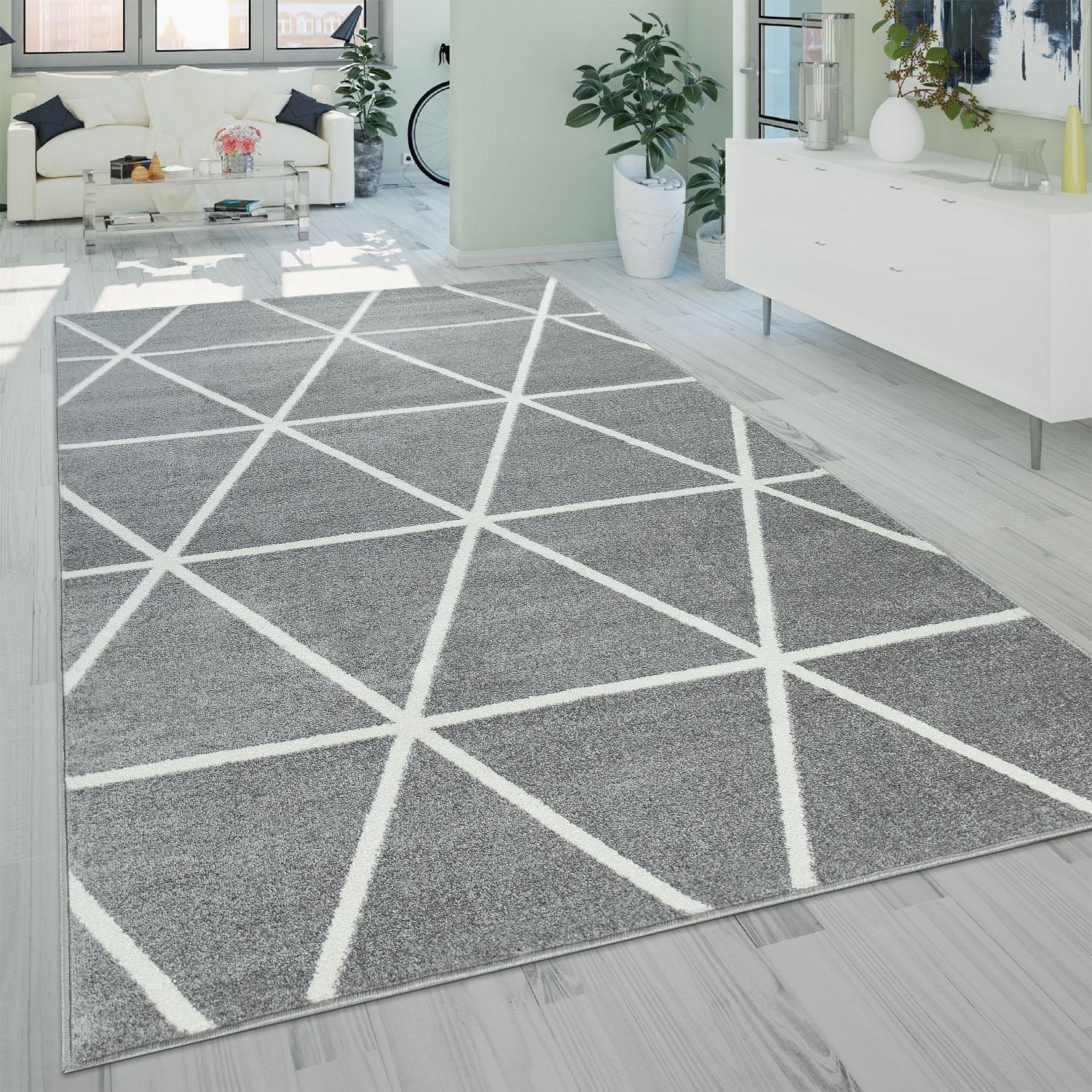 Paco Home Läufer »Stella 401«, rechteckig, 16 mm Höhe, Teppich, Pastellfarben, Rauten Design, Skandi Muster, Kurzflor