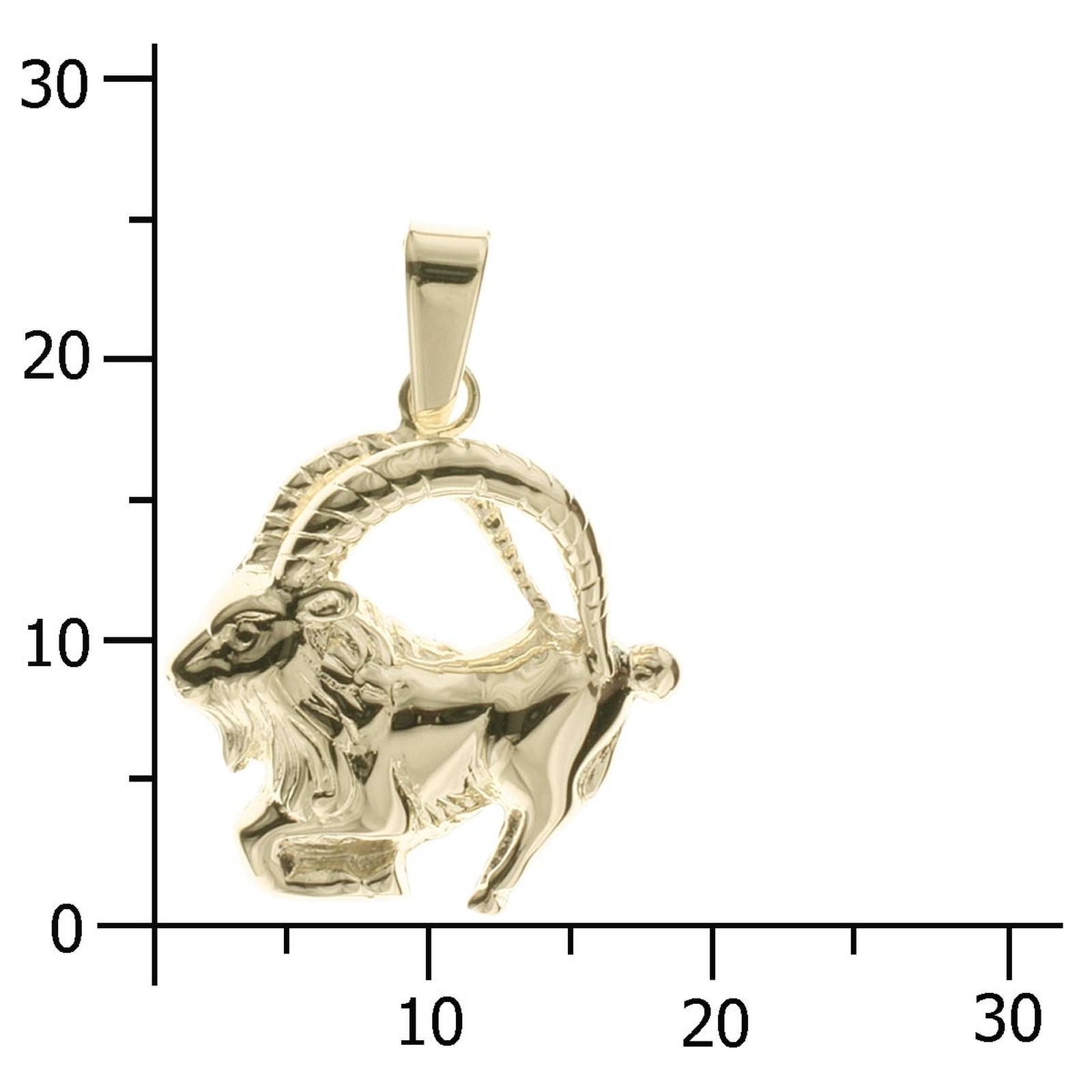 OSTSEE-SCHMUCK Kettenanhänger »- Tierkreiszeichen Steinbock - Gold 333/000 -,«