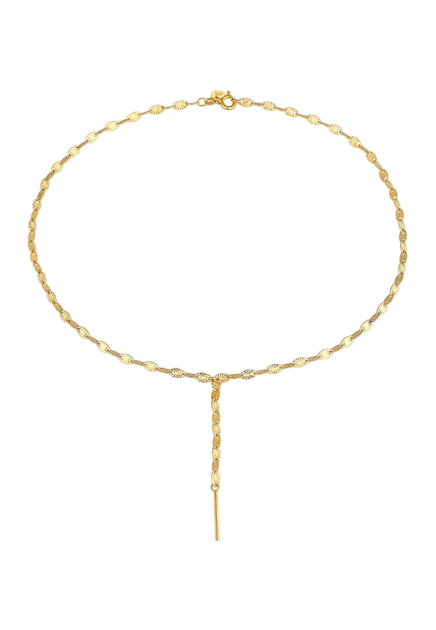 Elli Premium Y-Kette »Halskette Y-Kette Vintage Plättchen Stern Design 925 Silber«