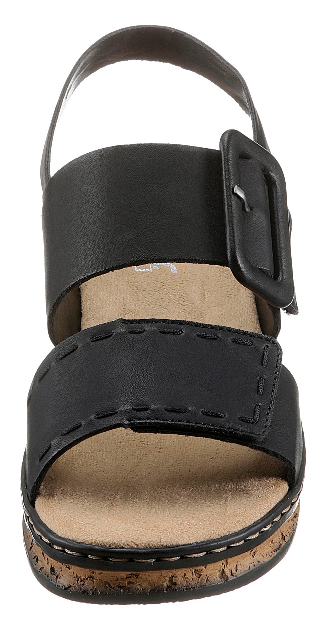 Rieker Keilsandalette, Sommerschuh, Sandale, Keilabsatz, mit modischer Schmuckspange