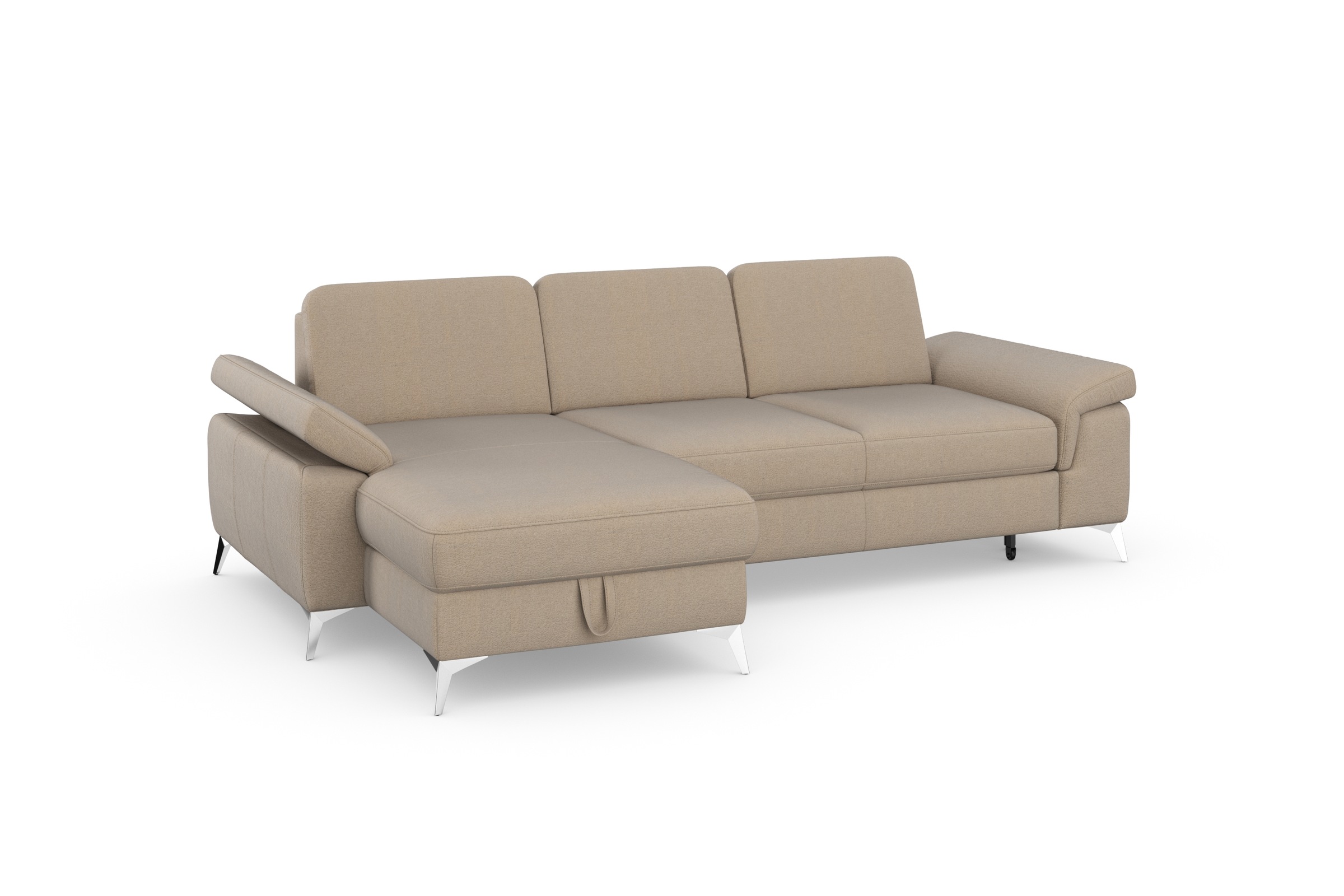 sit&more Ecksofa »Padua L-Form«, inklusive Sitztiefenverstellung, Armteilfunktion und Federkern