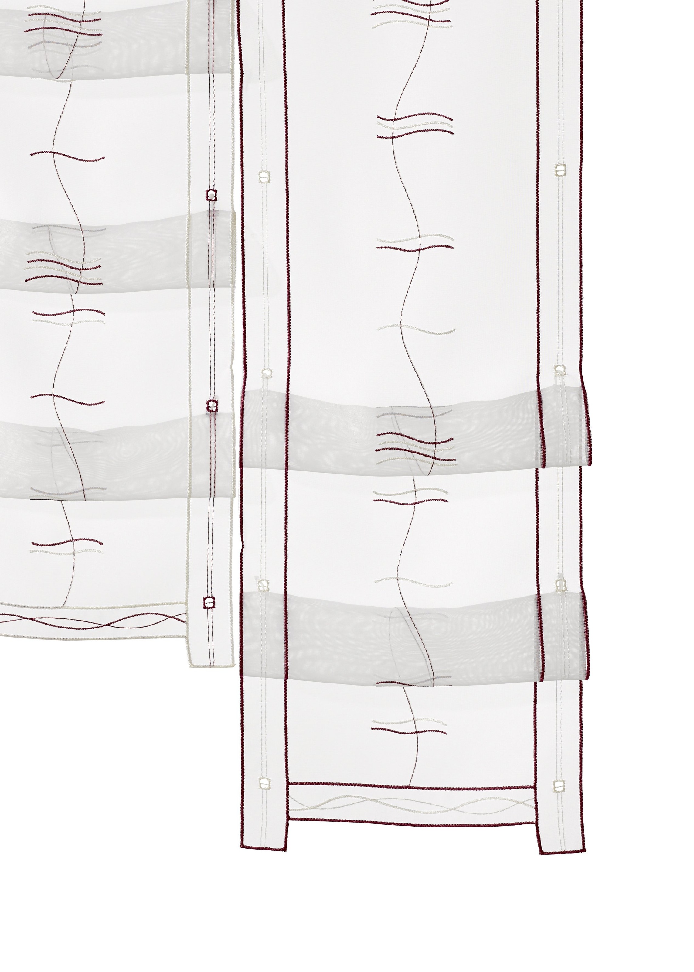 Weckbrodt Scheibengardine »Selina«, (1 St.), Hochraff, Gardine, Voile, echte Stickerei, transparent, Store
