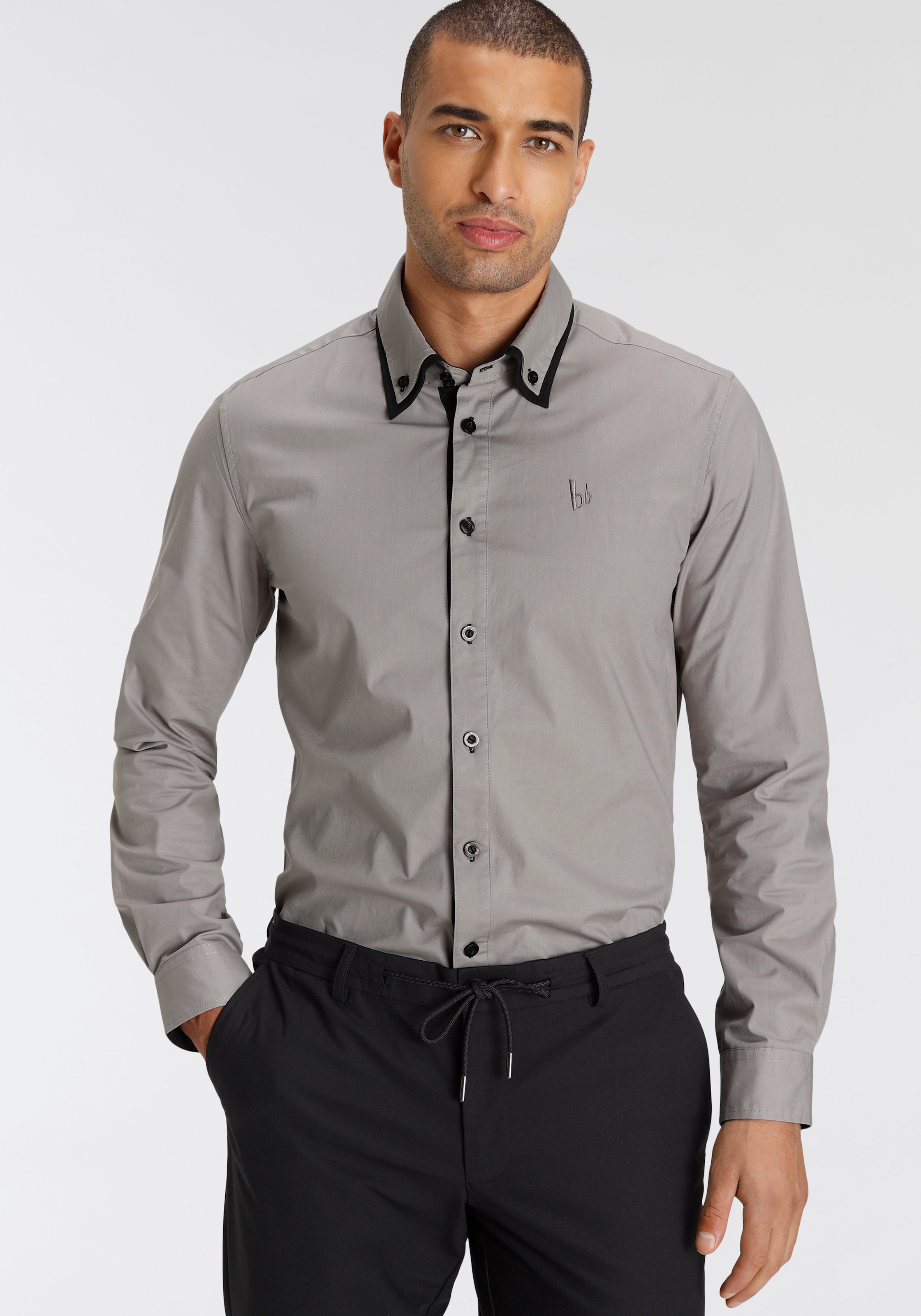 Bruno Banani Langarmhemd »Bruno Banani Button Down Kragen«