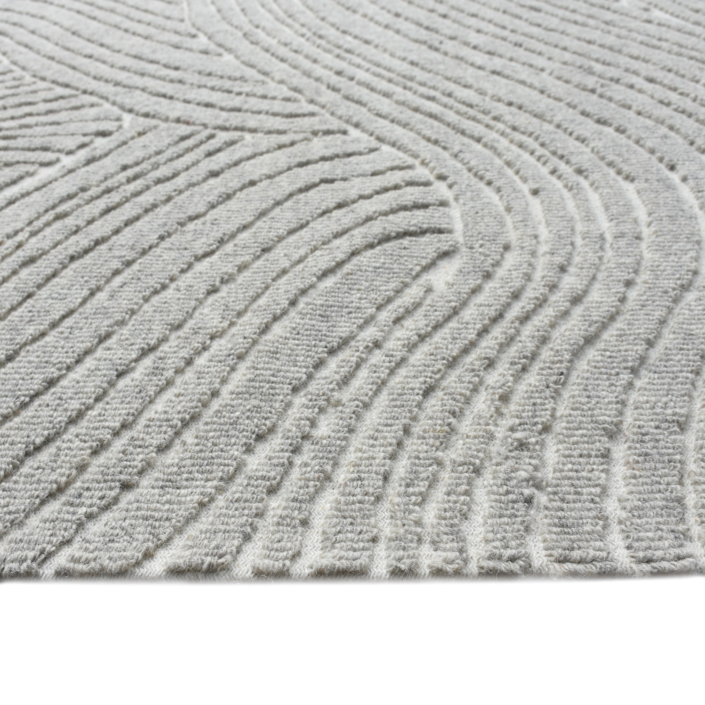 my home Wollteppich »Falun, Wolle, Hoch-Tief-Struktur, maschinell gewebt« rechteckig 12 mm Höhe einfarbig, Wolle, Teppich, Wohnzimmer, Schlafzimmer, Esszimmer