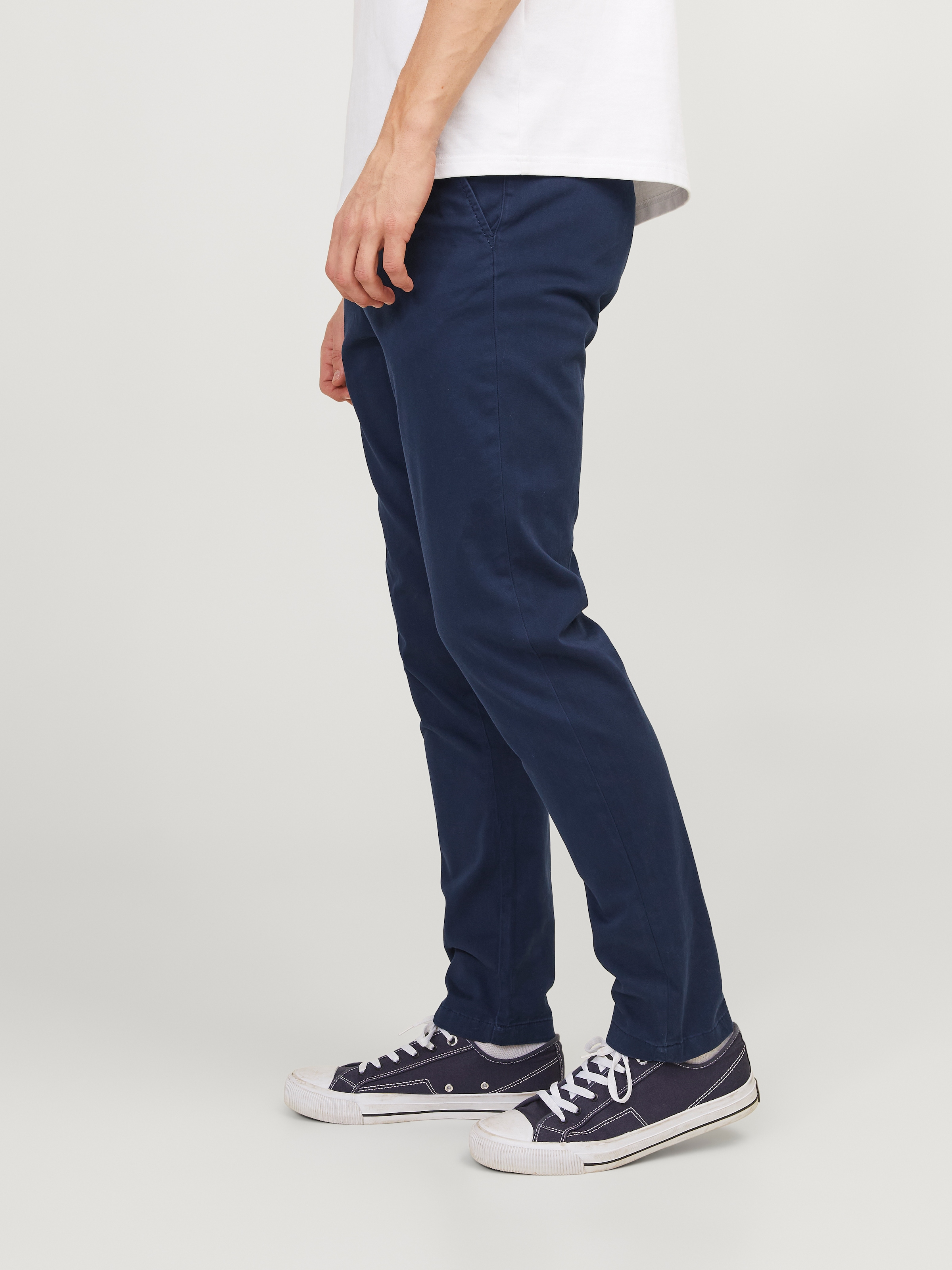 Jack & Jones Chinohose »JJIMARCO mit Badge und hohem Tragekomfort«  unifarben, modisch, slim fit, Baumwollmischung