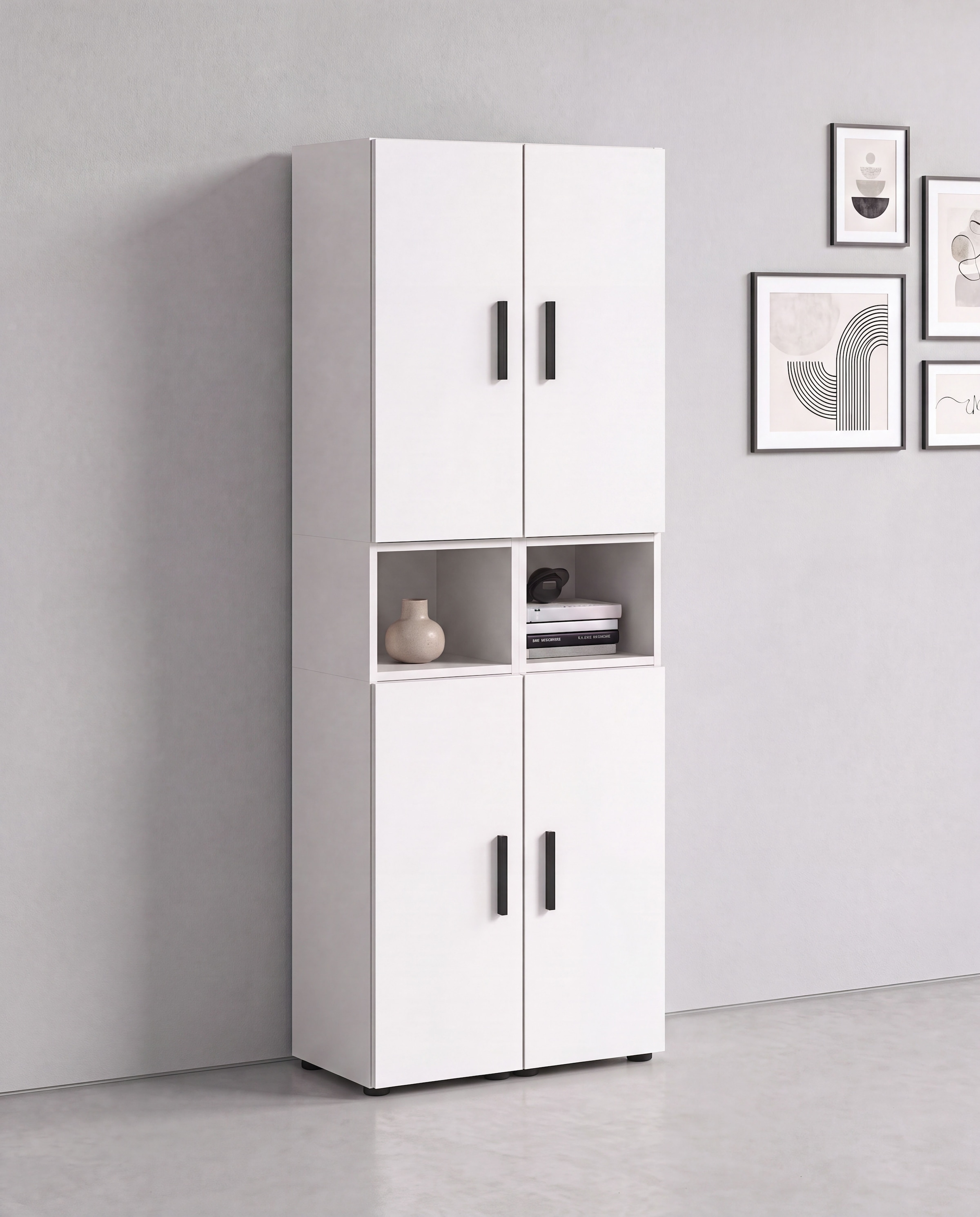 Home affaire Schrank-Set »ENESTE, 6-teilig, in verschiedenen Farben, individuell kombinierbar« verschiedenste Kombinationmöglichkeiten, stehend oder hängend, 2 Stk. tlg.