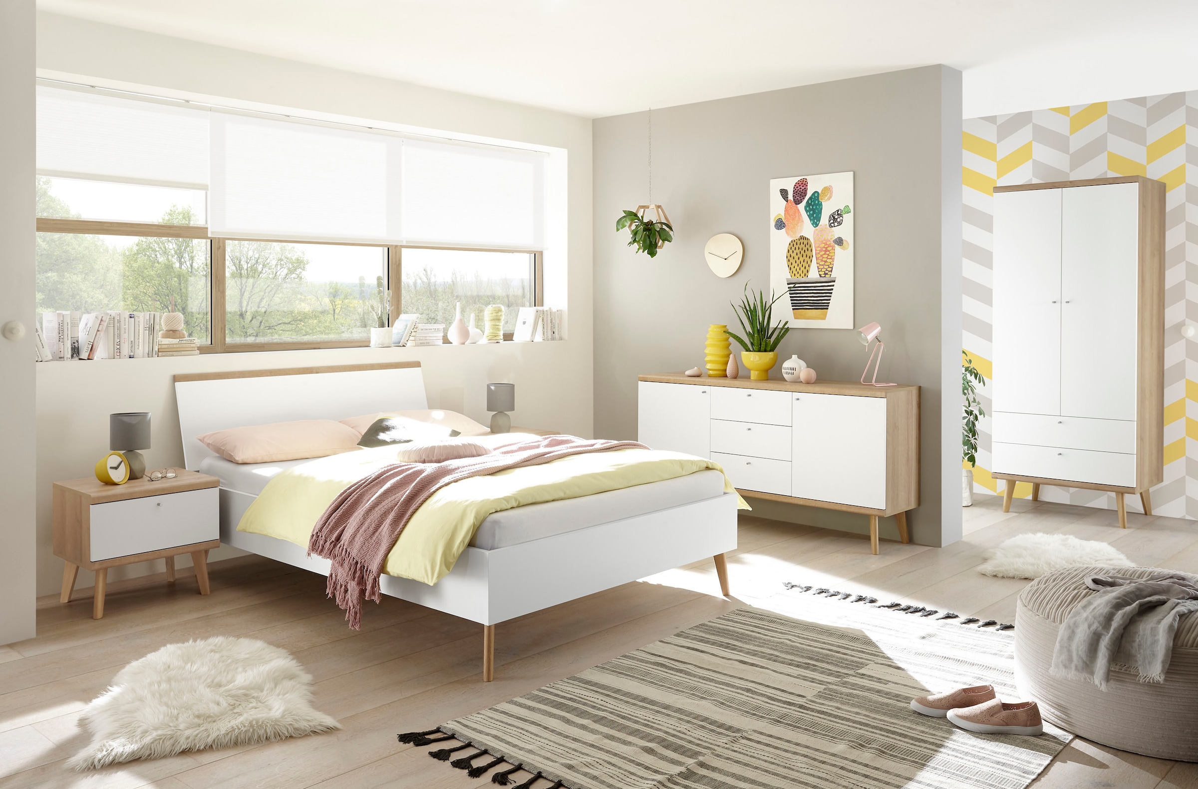 andas Nachtschrank »MERLE«, in skandinavischem Design, aus FSC®-zertifiziertem Holzwerkstoff