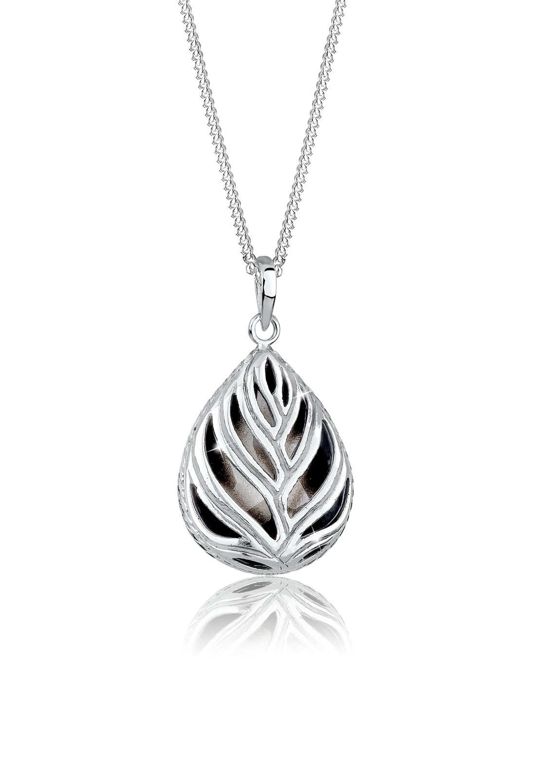 Elli Silberkette »Halskette Tropfen Glas Kristalle Blau 925 Sterling Silber«