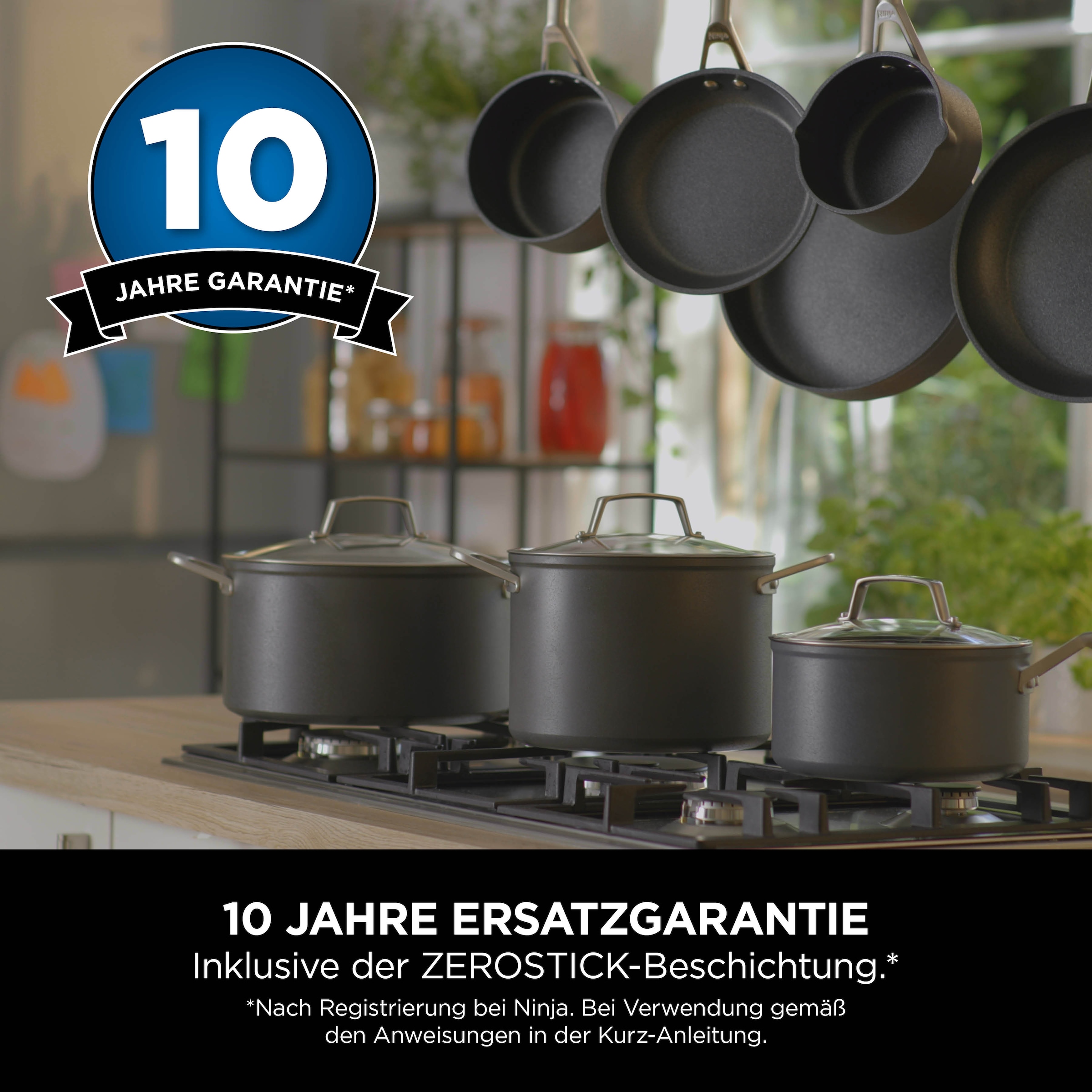 NINJA Bratpfanne »Ninja ZEROSTICK Premium Sauteuse (26 cm) C30126DE« Aluminium 1 Stk. tlg. Premium Kollektion, ZEROSTICK Technologie, garen ohne Fett