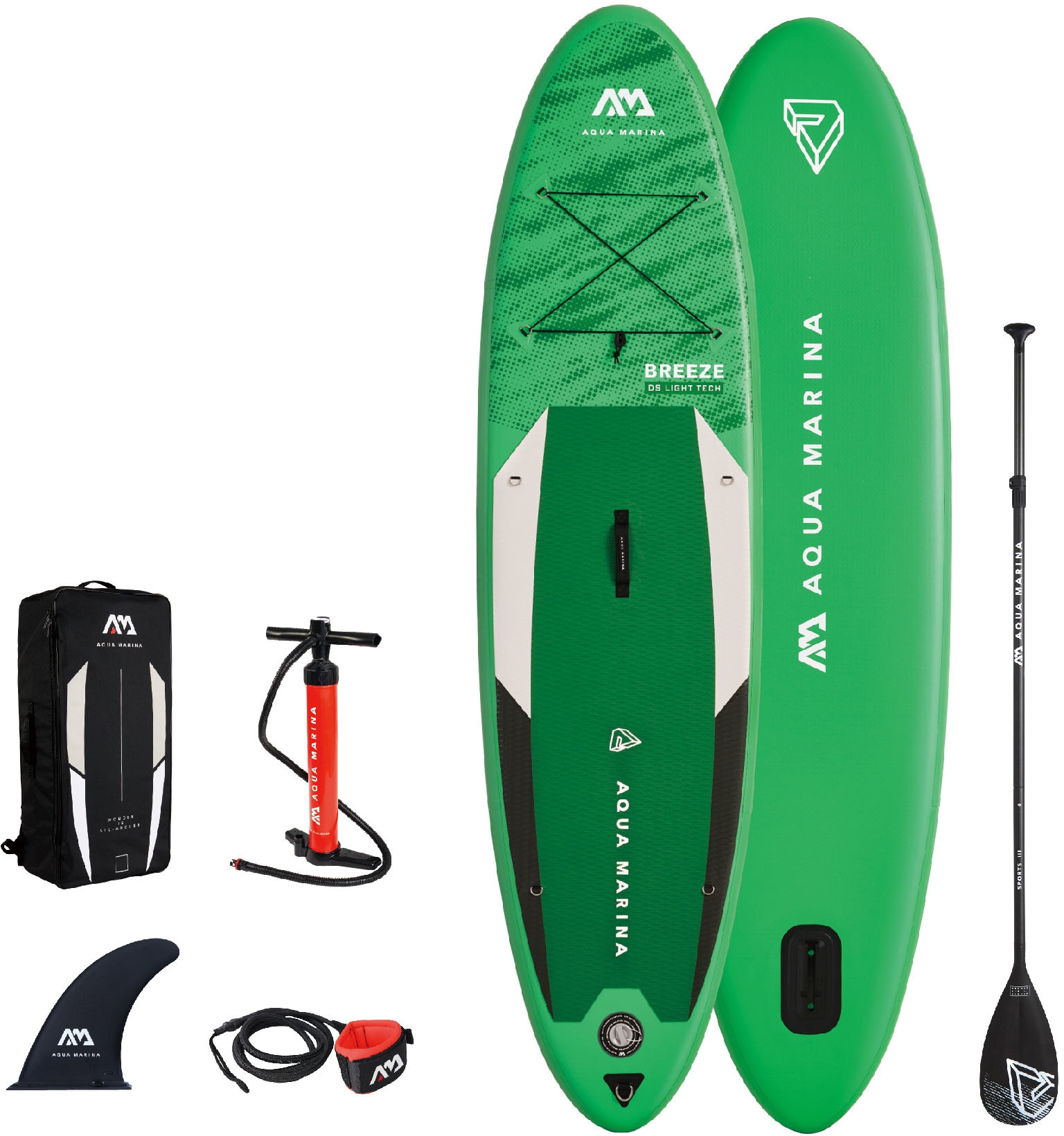 Aqua Marina Inflatable SUP-Board (Set, iSUP »Breeze und bei mit 6 Paddel, Pumpe Transportrucksack) BT-21BRP«, tlg