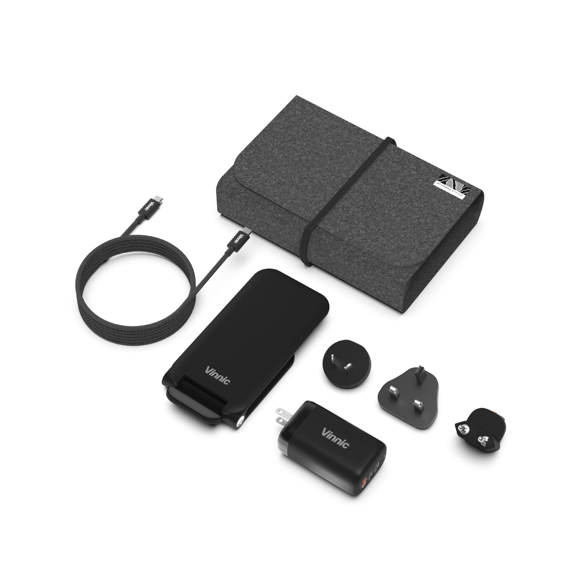 USB-Ladegerät »TRIVOR 3-in-1 Travel Kit (65W, Dock, 1.2m USB-C Kabel)«