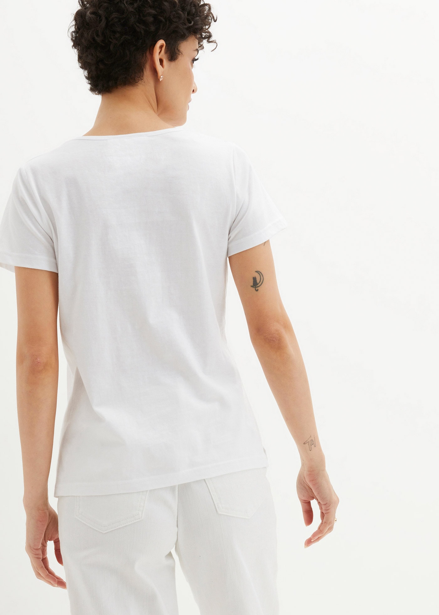 bonprix T-Shirt »T-Shirt« lockere Passform, Kurzarm-Design, weiter Rundhalsausschnitt