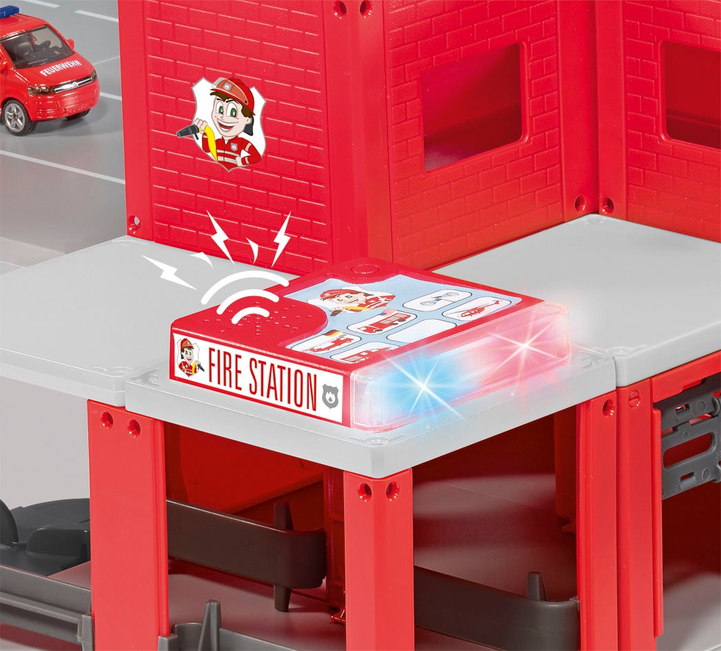 Siku Spiel-Feuerwehrwache »SIKU World, Feuerwache (5508)«, mit Licht und weiteren Funktionen