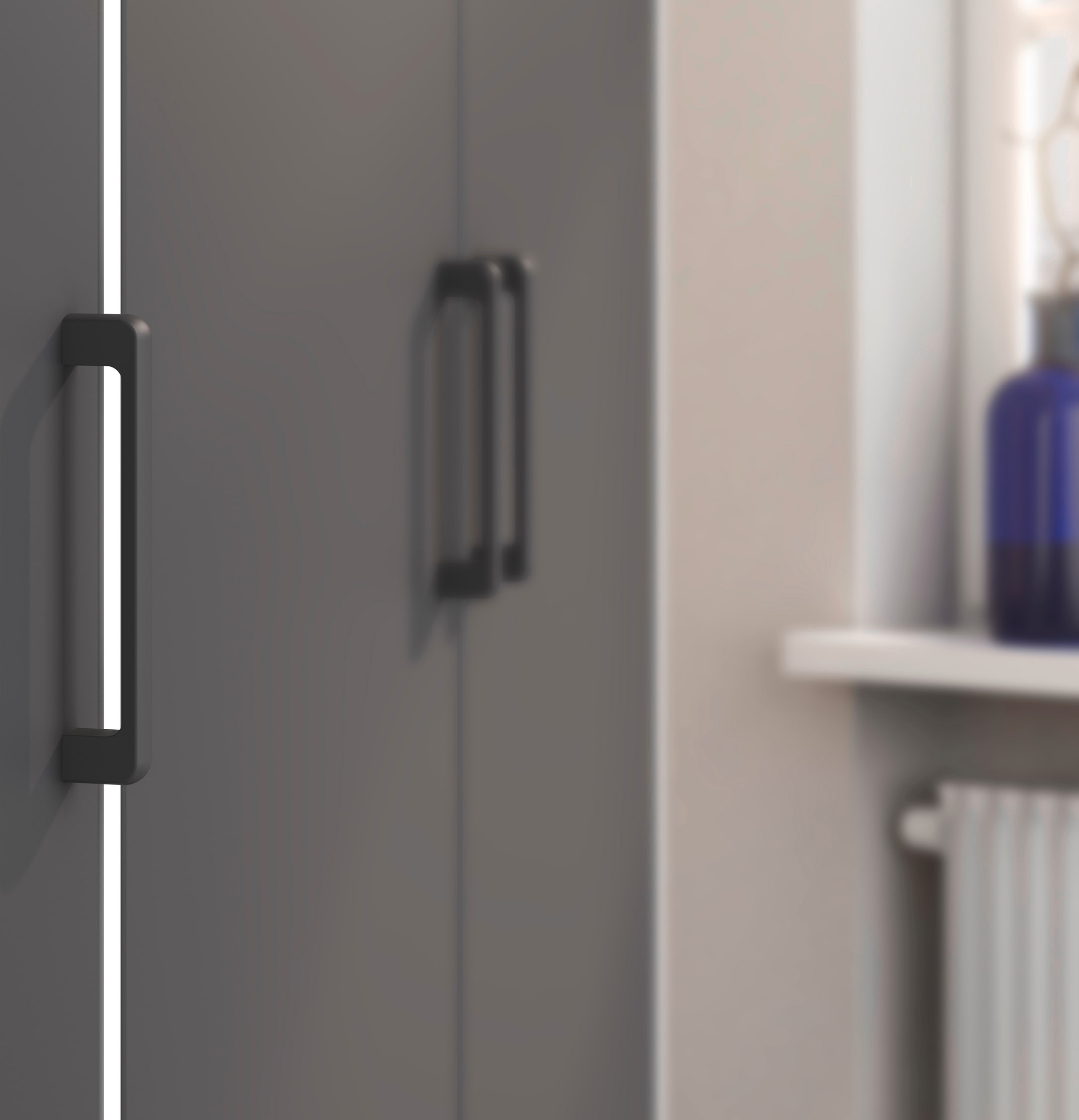 rauch Drehtürenschrank »Kleiderschrank Schrank Garderobe Wäscheschrank VOYAGER« in 3 verschiedenen Ausstattungen BASIC/CLASSIC/PREMIUM,  mit modernen Griffen in Graumetallic, inkl. Schubkästen und Spiegel