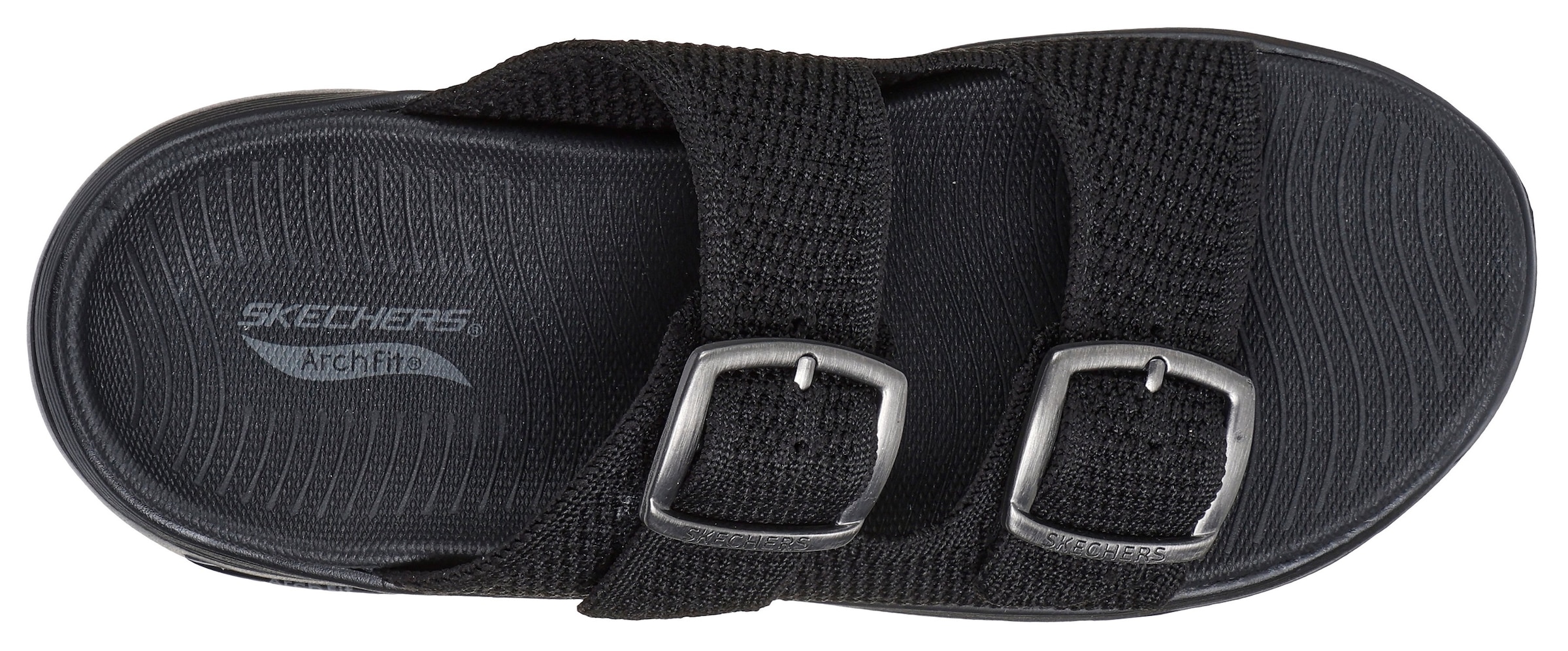 Skechers Keilpantolette »GO WALK ARCH FIT 2.0 SANDAL-DESTINED«, Sandale, Pool Slides, Sommerschuh mit Goga Mat Fußbett