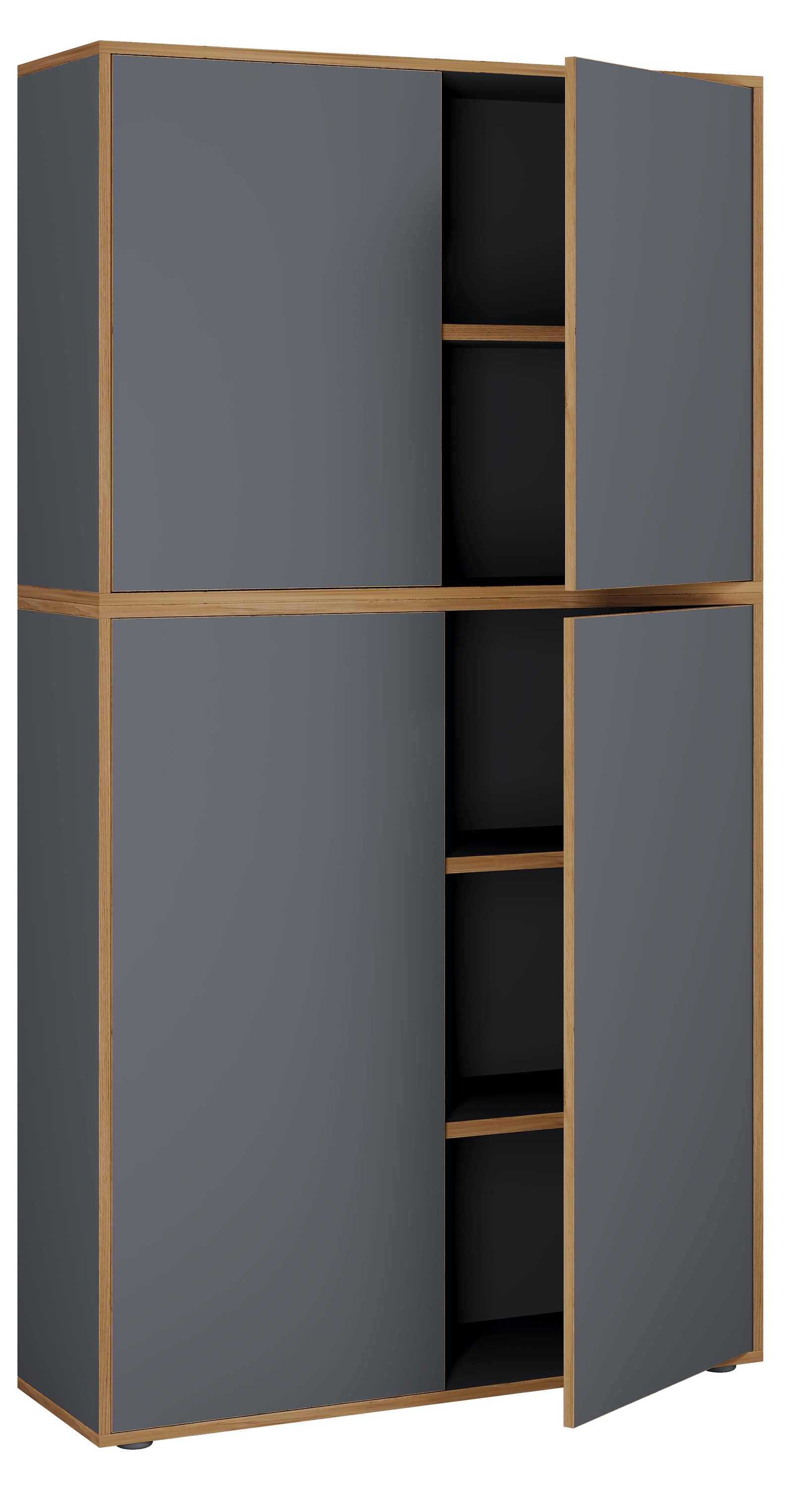 VCM Aktenschrank »VCM Holz Büroschrank Ordner Aktenschrank Büromöbel Schrank Salia 5-fach Breite 100 cm Drehtüren«, (1 St.)