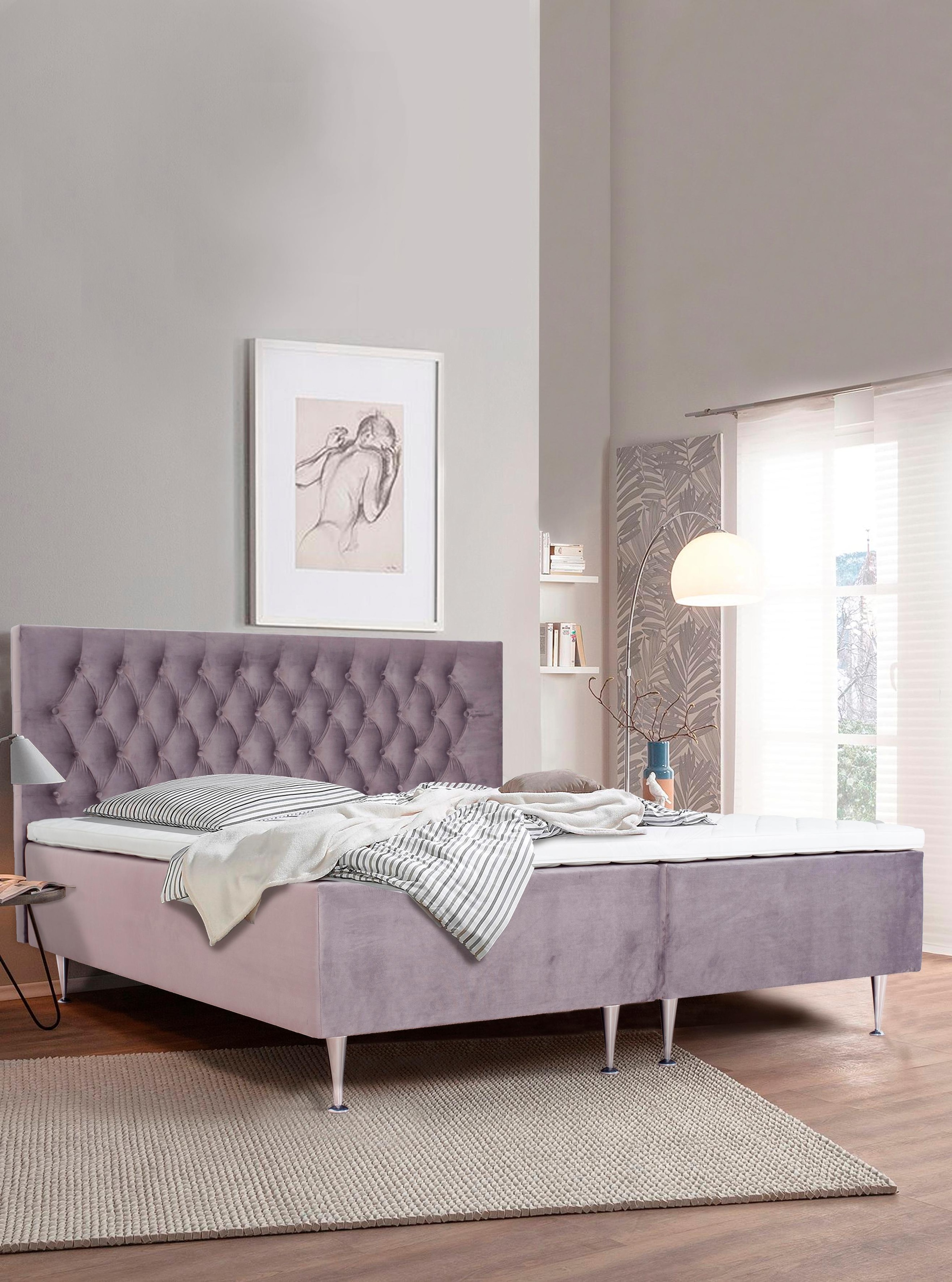 Home affaire Boxspringbett »Exclusive« inkl. Topper, 3 Breiten, 3 Härtegrad-Ausführungen