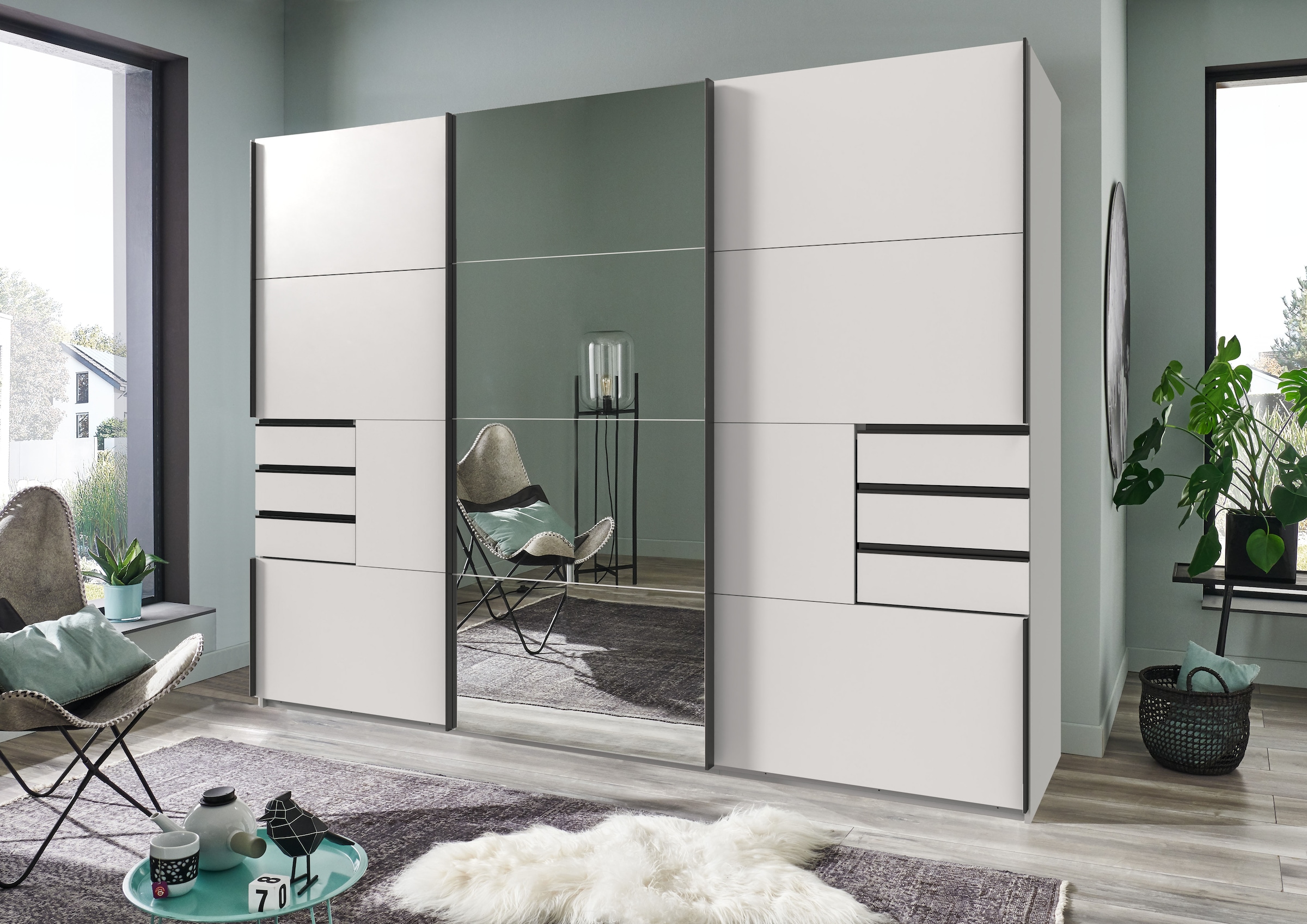 Wimex Schwebetürenschrank »Saigon« mit Spiegeltür, 3 Türen, 270cm breit