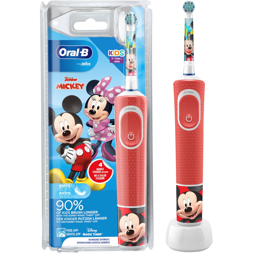 Oral-B Elektrische Kinderzahnbürste »Kids Mickey«, 1 St. Aufsteckbürsten