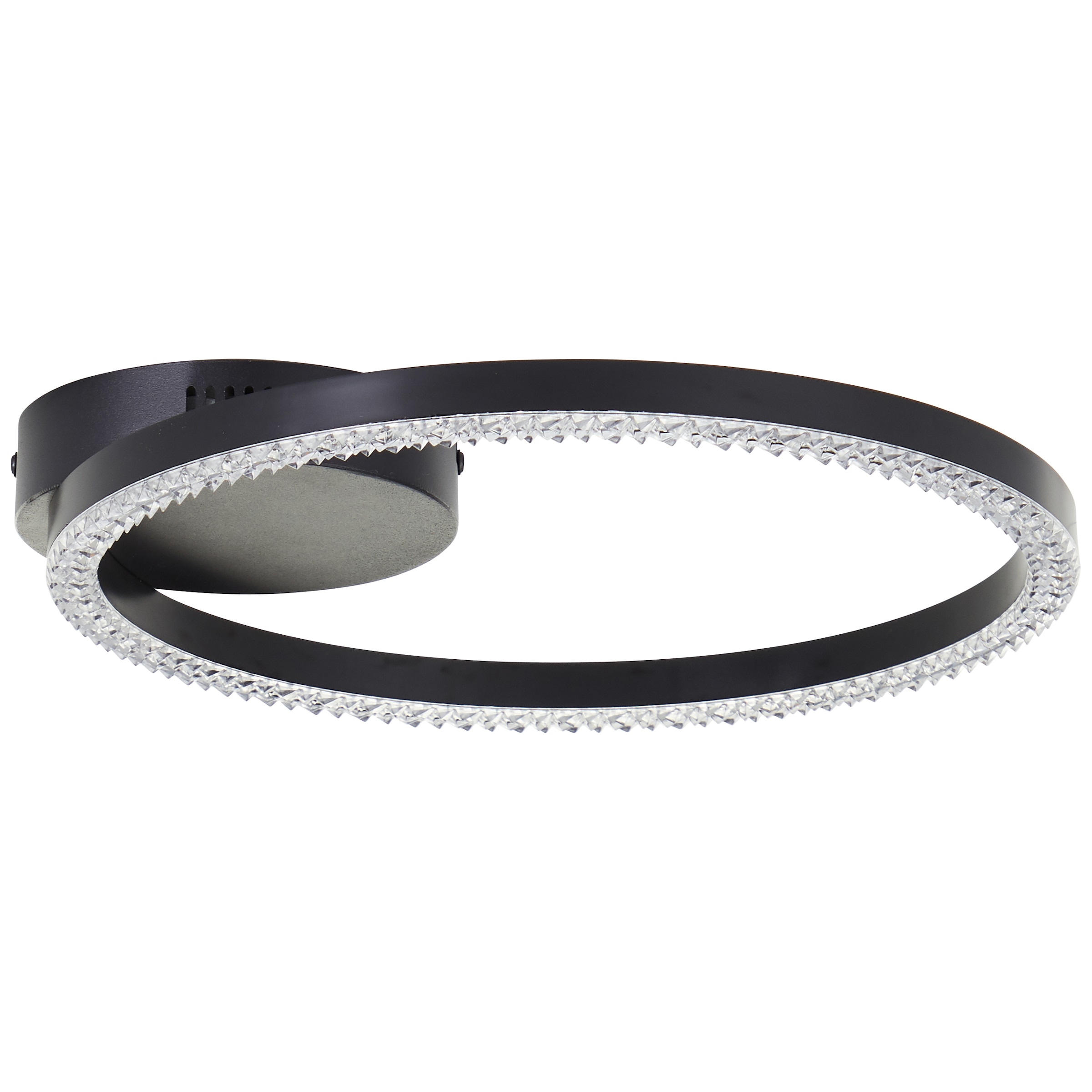 BreLight LED Deckenleuchte »Aurelia«, Kristalloptik, Ø 30 cm, 1400 lm, 3000 K, Metall/Kunststoff, schwarz