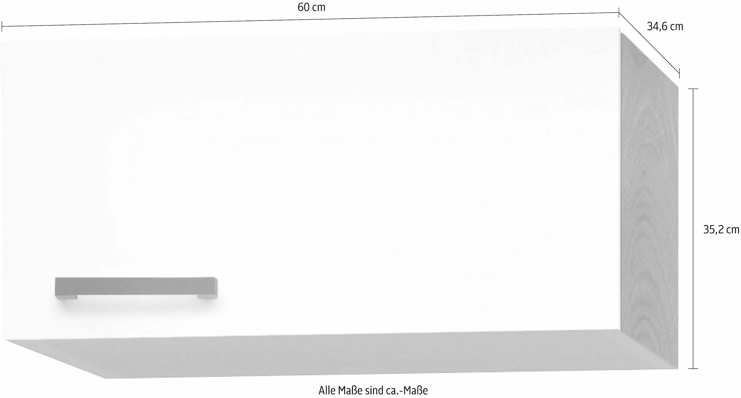 OPTIFIT Kurzhängeschrank »Odense«, 60 cm breit, 35 cm hoch, mit 1 Tür