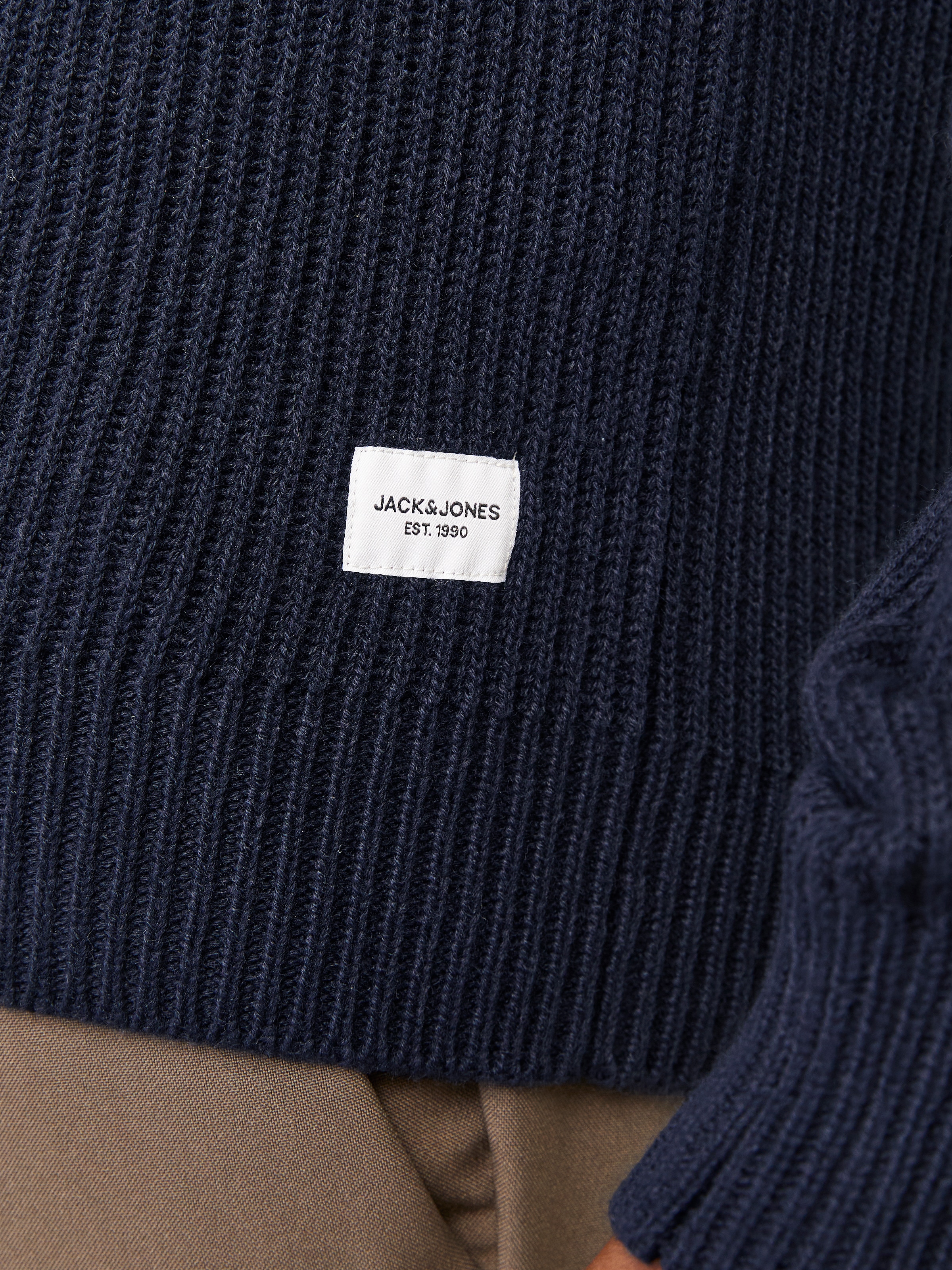Jack & Jones Rundhalspullover »JJPANNEL KNIT CREW NECK AW24«