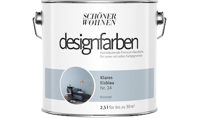SCHÖNER WOHNEN-Kollektion Wandfarbe »Designfarben«, klares Eisblau Nr. 24, feinmatt 2,5 l kaufen