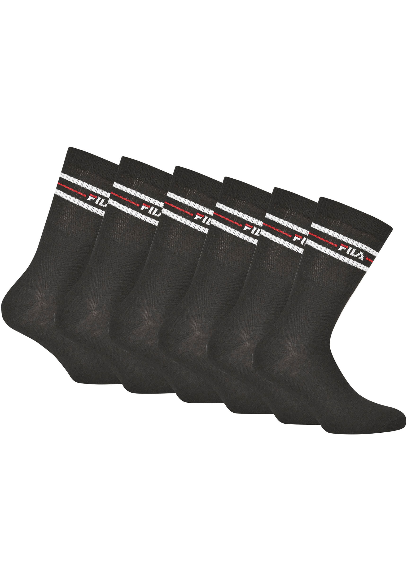 Fila Sportsocken »UNISEX LIFESTYLE PLAIN SOCKS«, (6 Paar), mit eingestricktem Logo