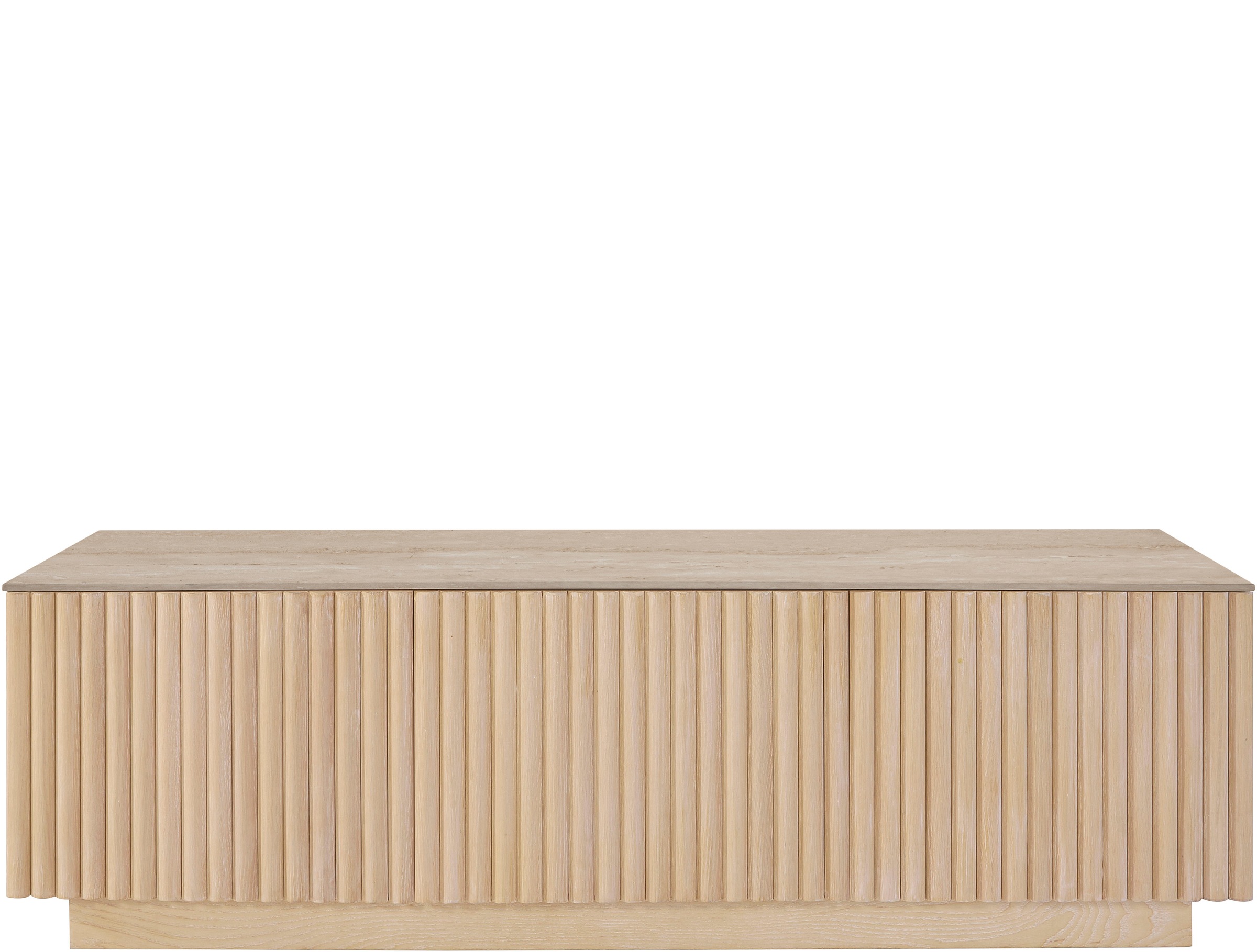 homsy by Ana Johnson TV-Schrank »Solva« Holzoptik aus Esche, geriffelte Front, Keramikplatte, Breite 138 cm