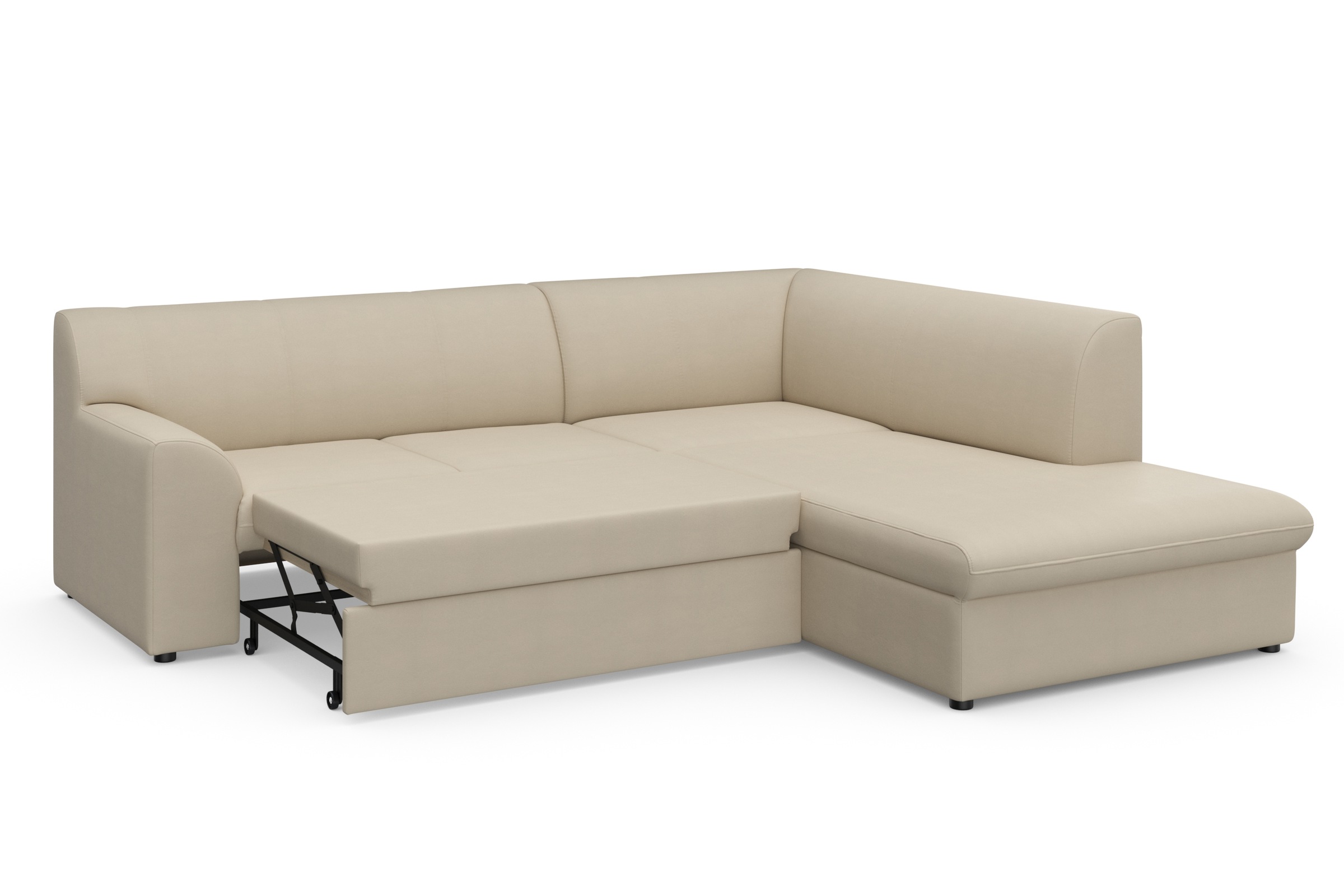 DOMO collection Ecksofa »Topper zeitlos elegant, kompakte Stellmaße, OTTOs Choice, L-Form«, mit Ottomane, wahlweise mit Schlaffunktion