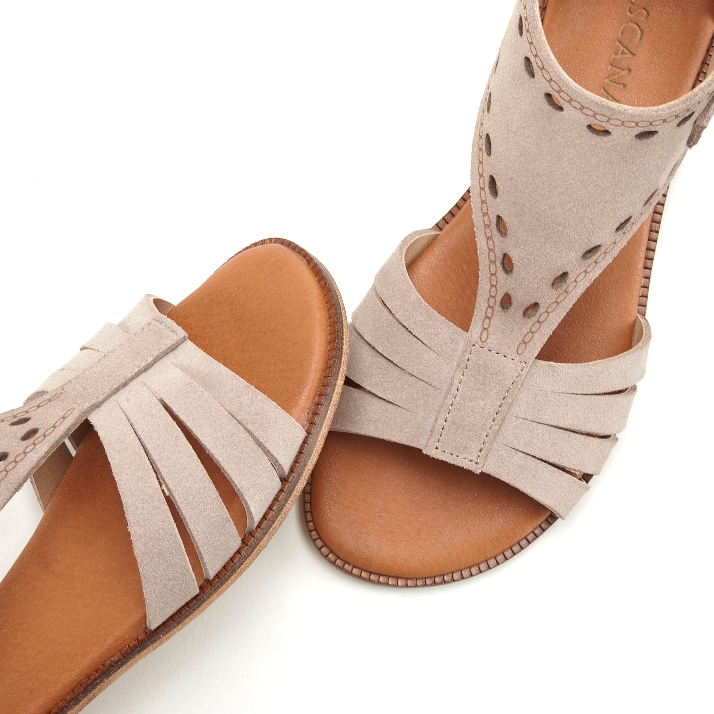 LASCANA Sandale »Sommerschuh«, Sandalette, Sommerschuh aus hochwertigem Leder mit kleinen Cut-Outs