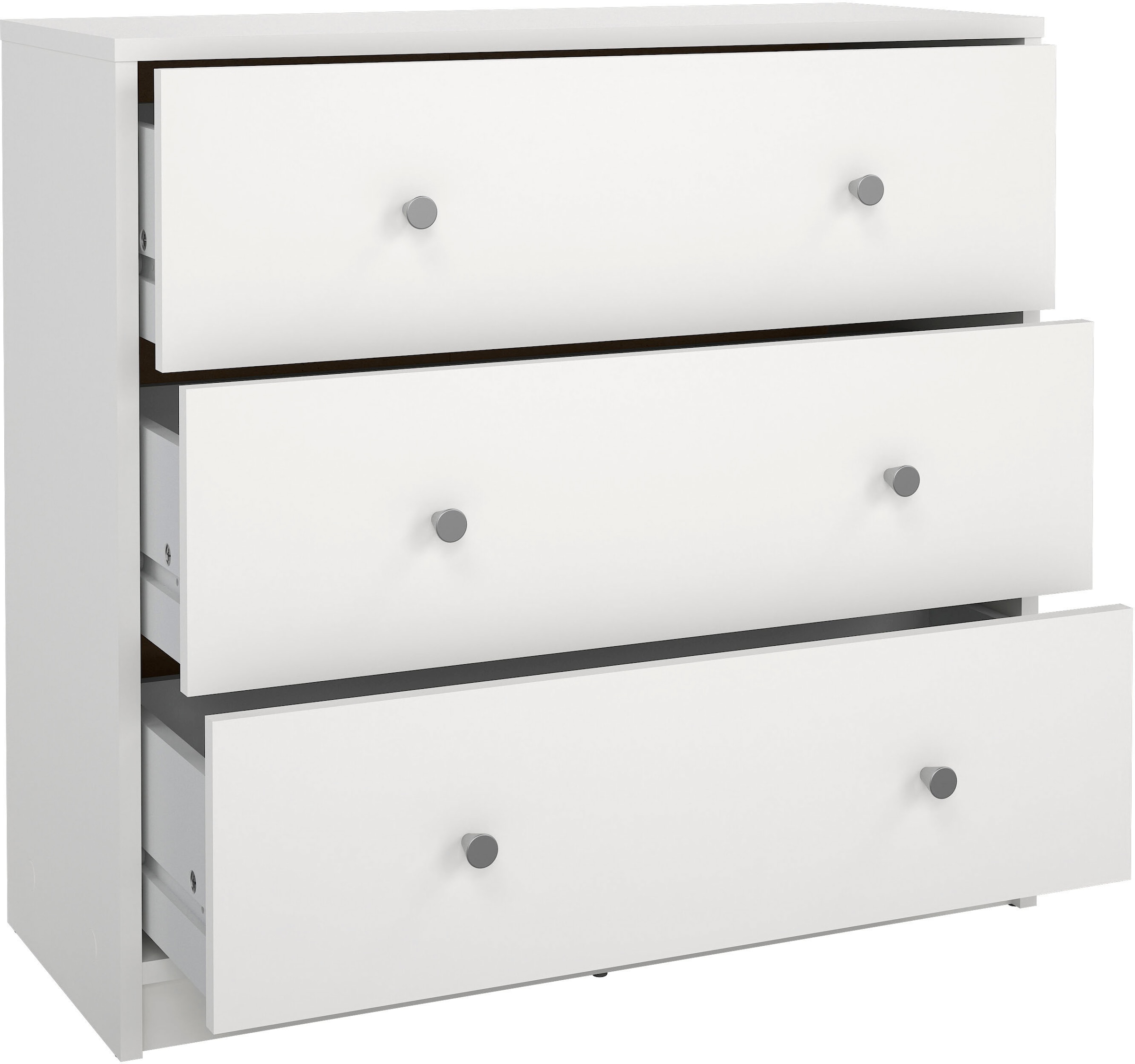 Home affaire Schubkastenkommode Stauraum, Knopfgriffe, einfache Selbstmontage, 72,4 x 68,3 x 30,1 cm