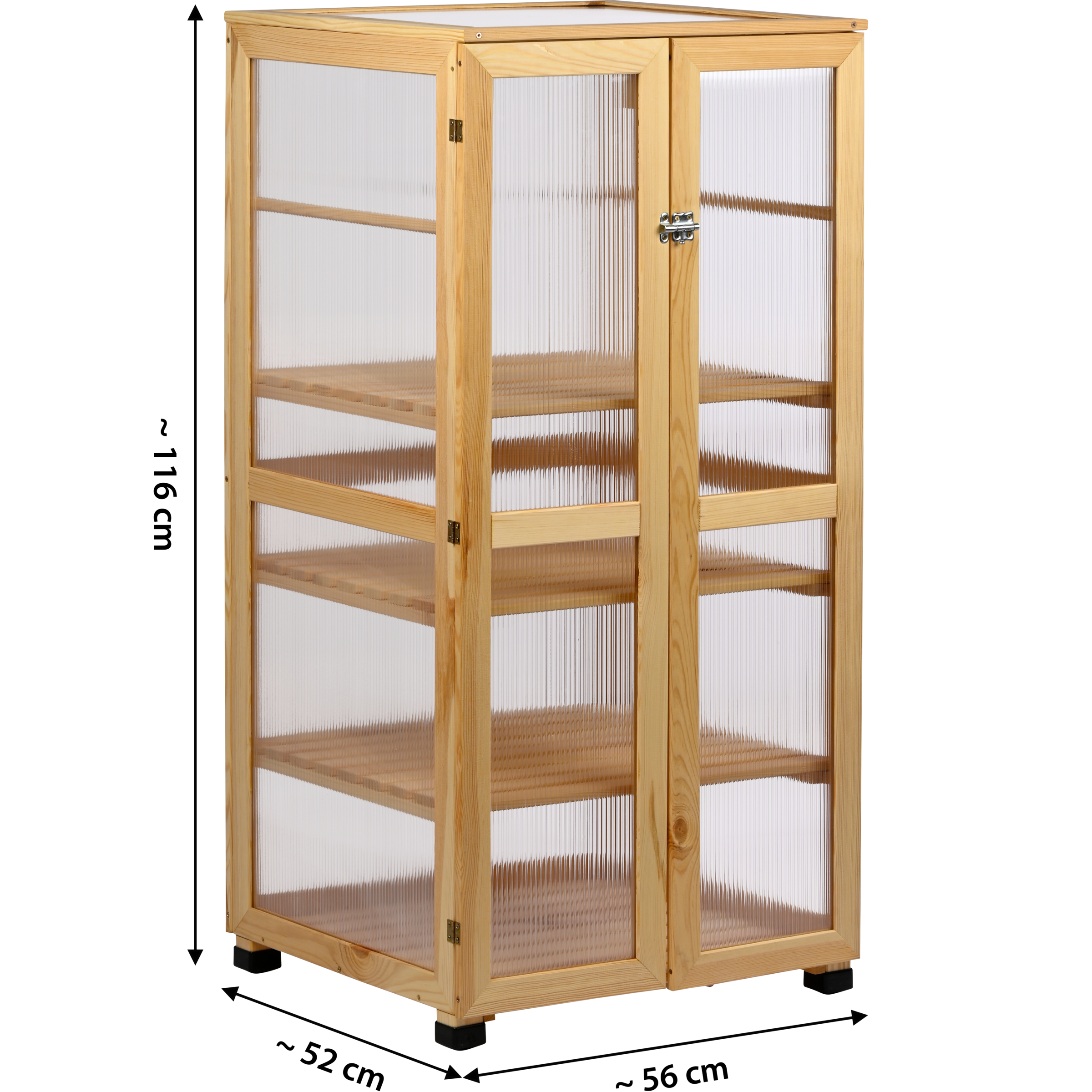 dobar Anzuchttopf »Dome« großer Anzuchtschrank aus FSC®-zertifiziertem Kiefernholz