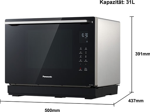 Panasonic Mikrowelle »NN-CS89LBGPG«, Mikrowelle-Dampfgarfunktion-Grill und Heißluft, 1000 W