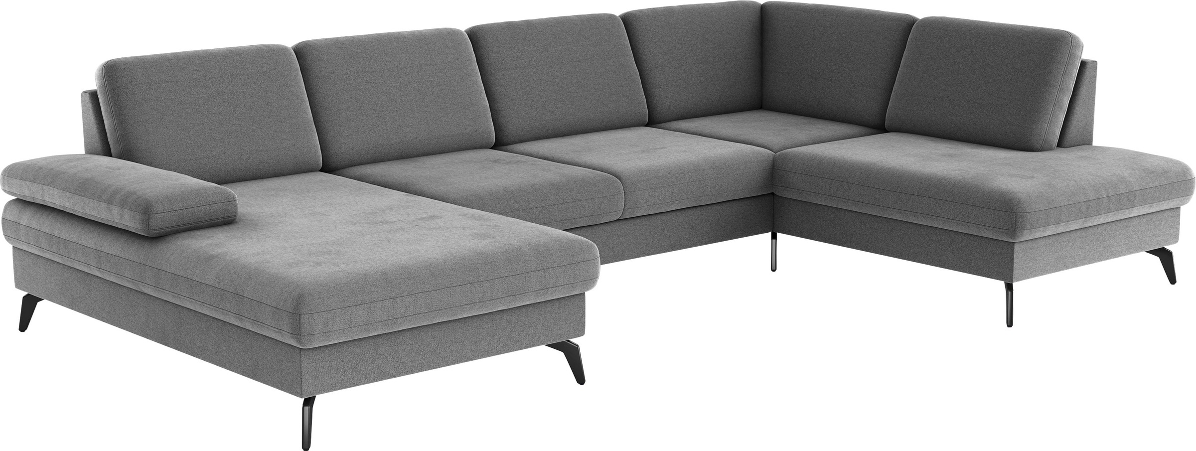 sit&more Wohnlandschaft »Morris U-Form, inkl. Sitztiefenverstellung«, wahlweise mit Armteilverstellung, Bettfunktion & Bettkasten